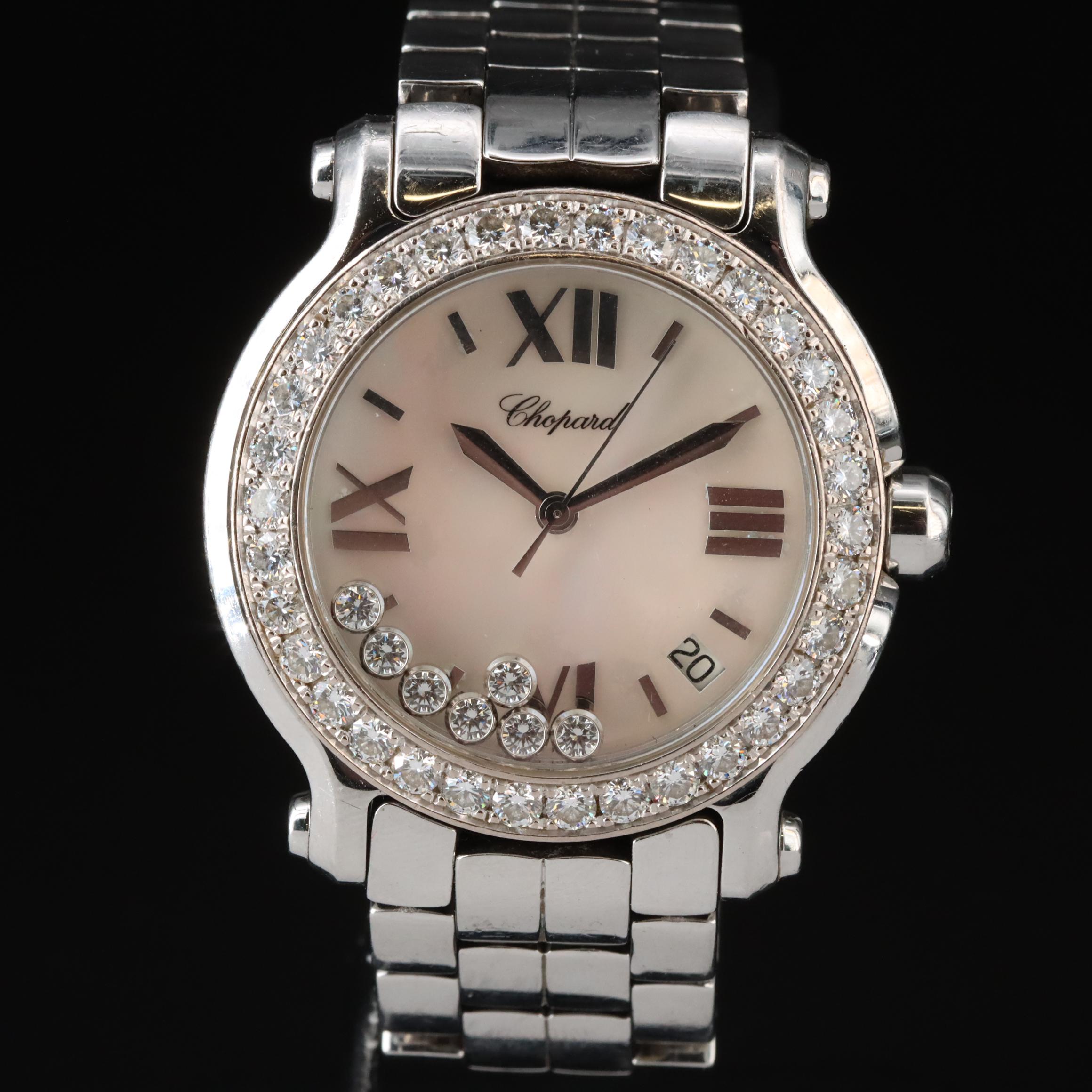 Chopard Happy Sport 2.36 CTW Custom Diamond Bezel Watch