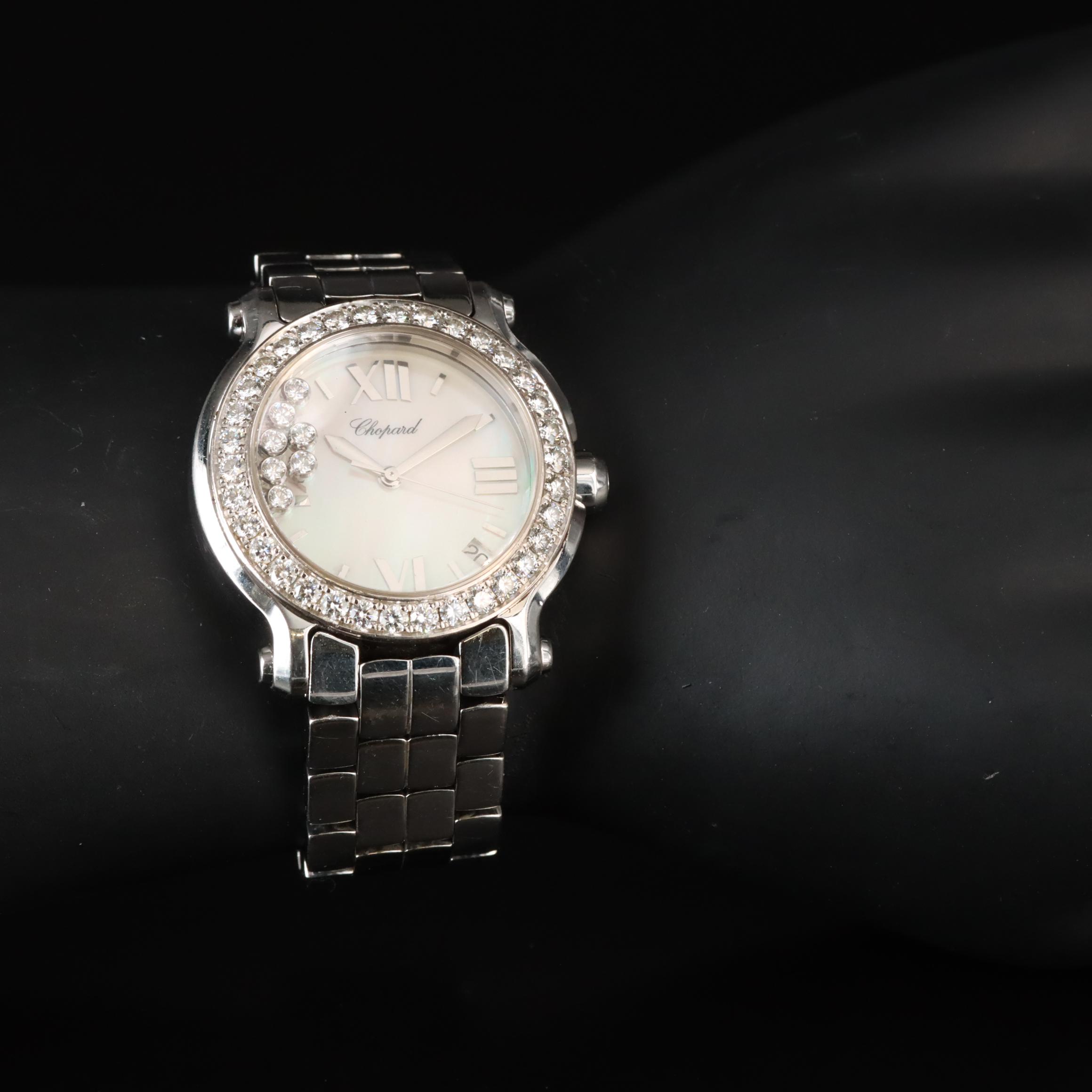 Chopard Happy Sport 2.36 CTW Custom Diamond Bezel Watch