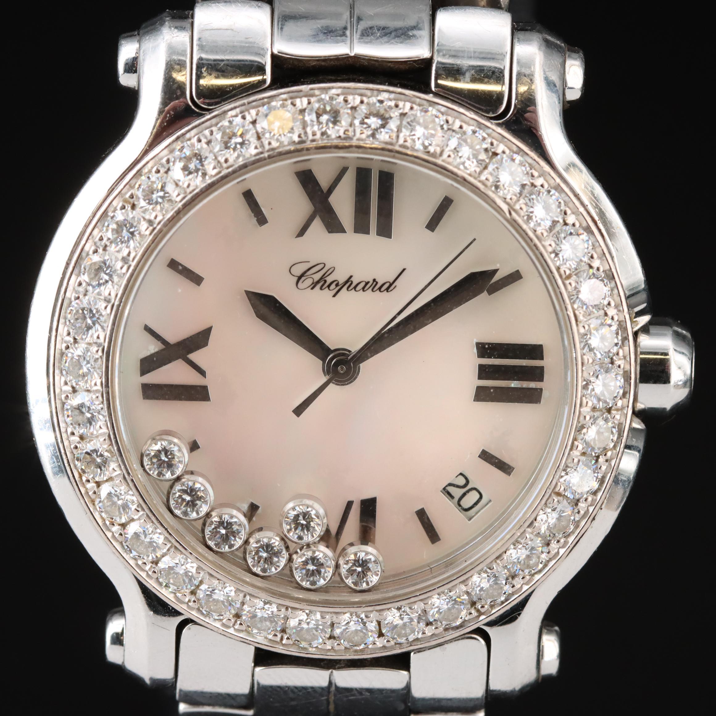 Chopard Happy Sport 2.36 CTW Custom Diamond Bezel Watch