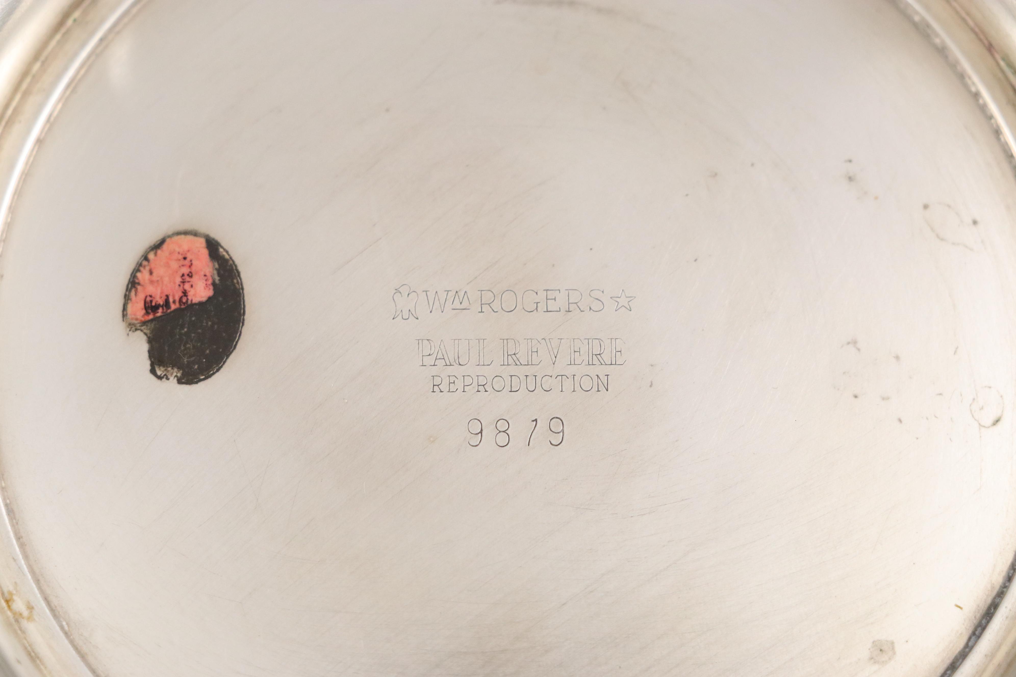 Gorham Paul Revere Bowls with Silver Plate Serveware Collection