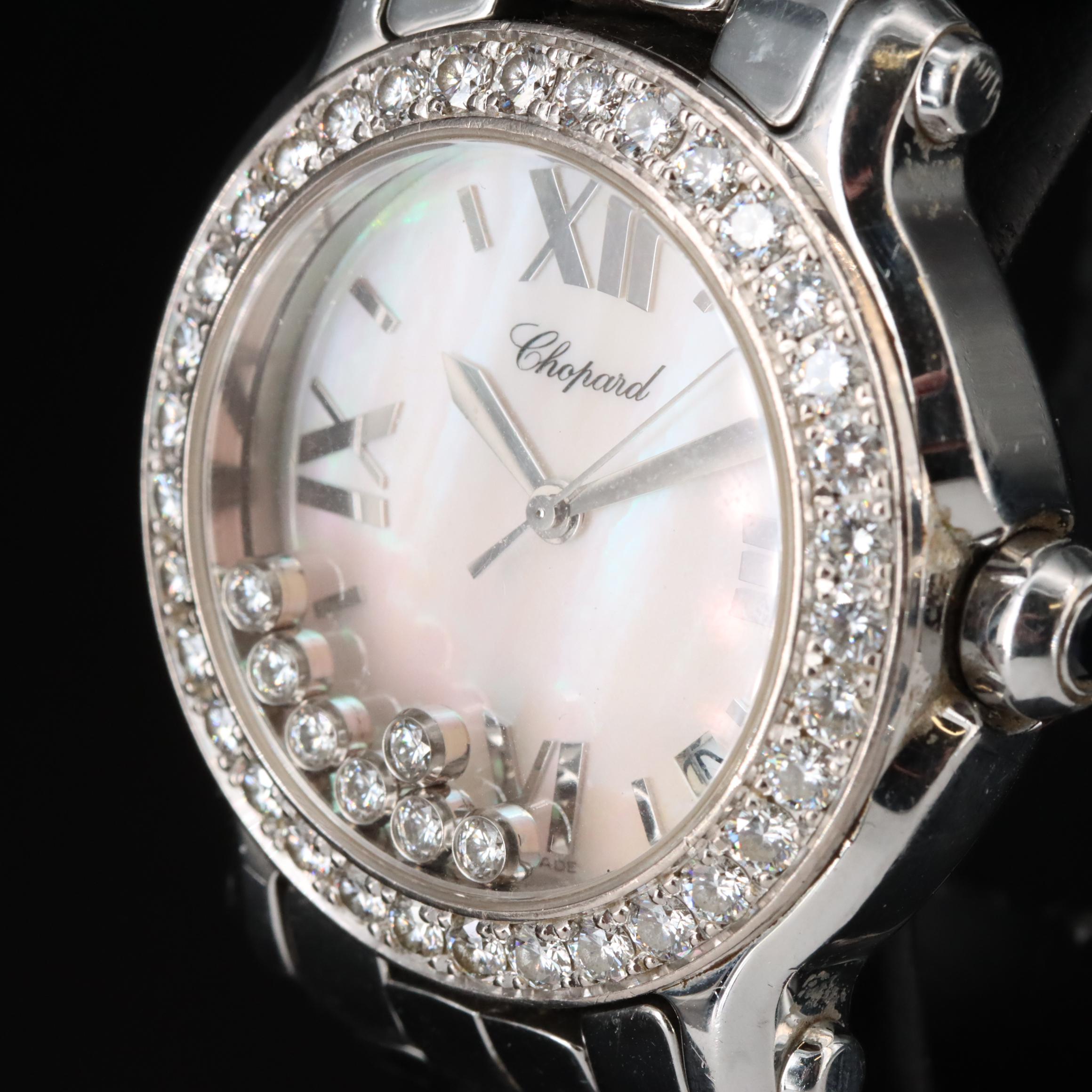 Chopard Happy Sport 2.36 CTW Custom Diamond Bezel Watch