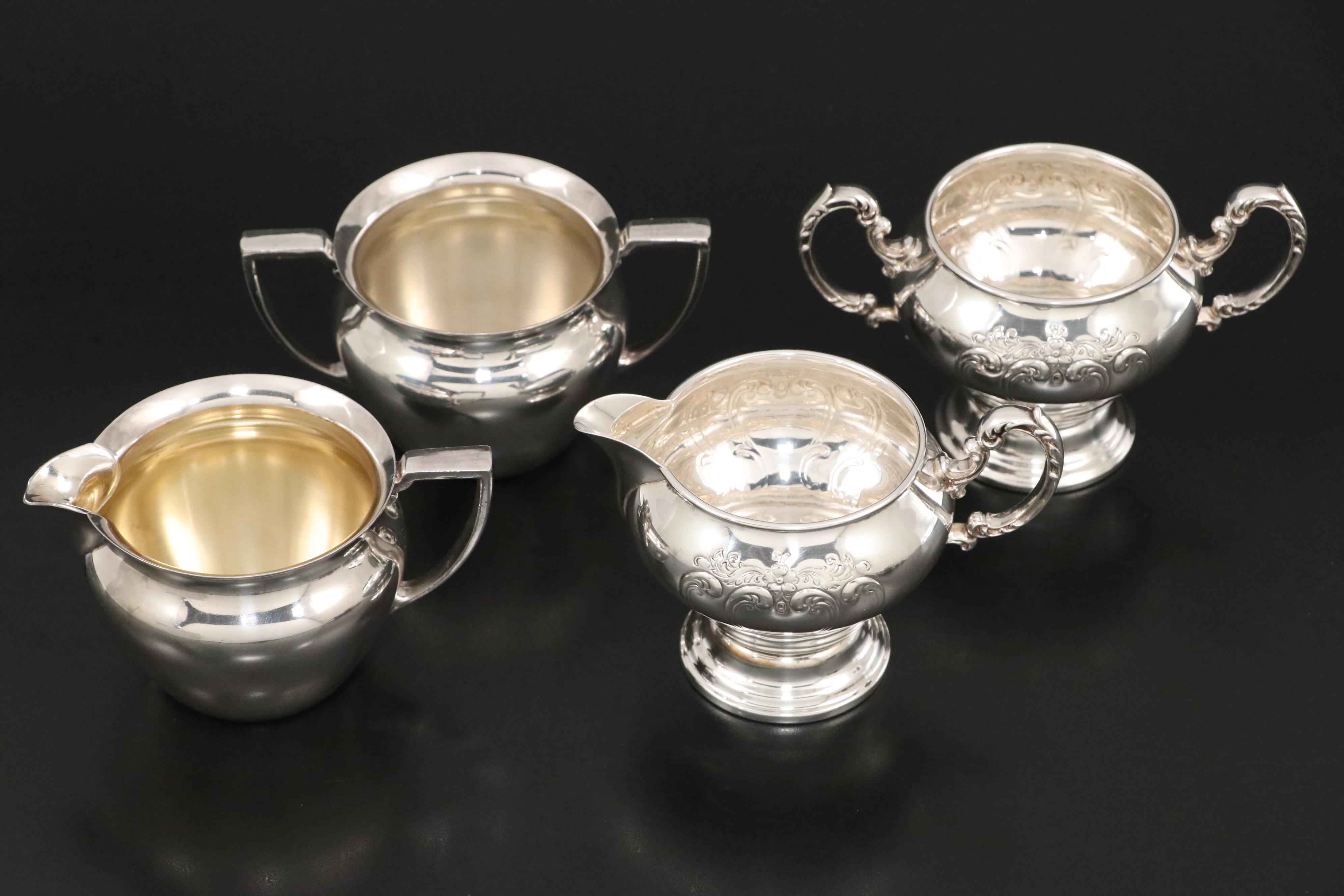 Gorham Paul Revere Bowls with Silver Plate Serveware Collection
