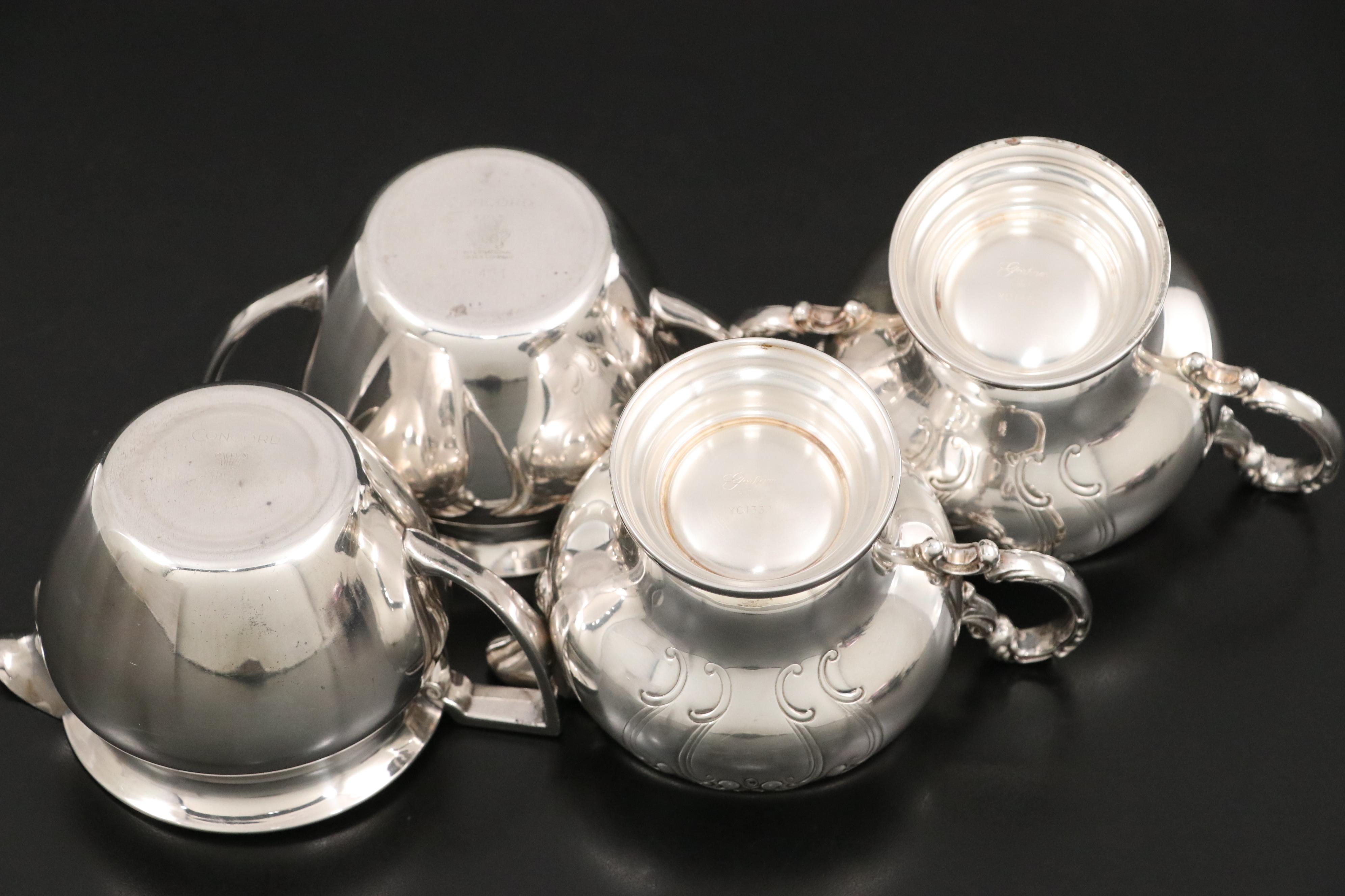 Gorham Paul Revere Bowls with Silver Plate Serveware Collection