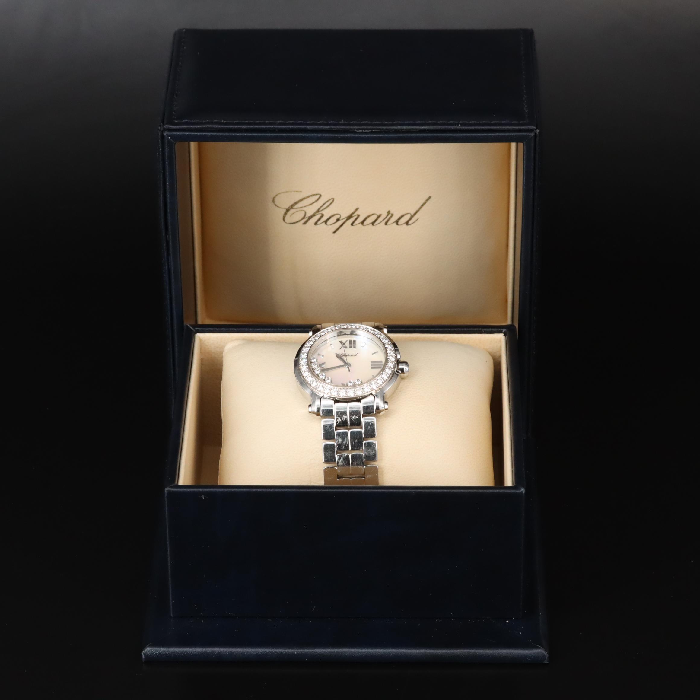 Chopard Happy Sport 2.36 CTW Custom Diamond Bezel Watch