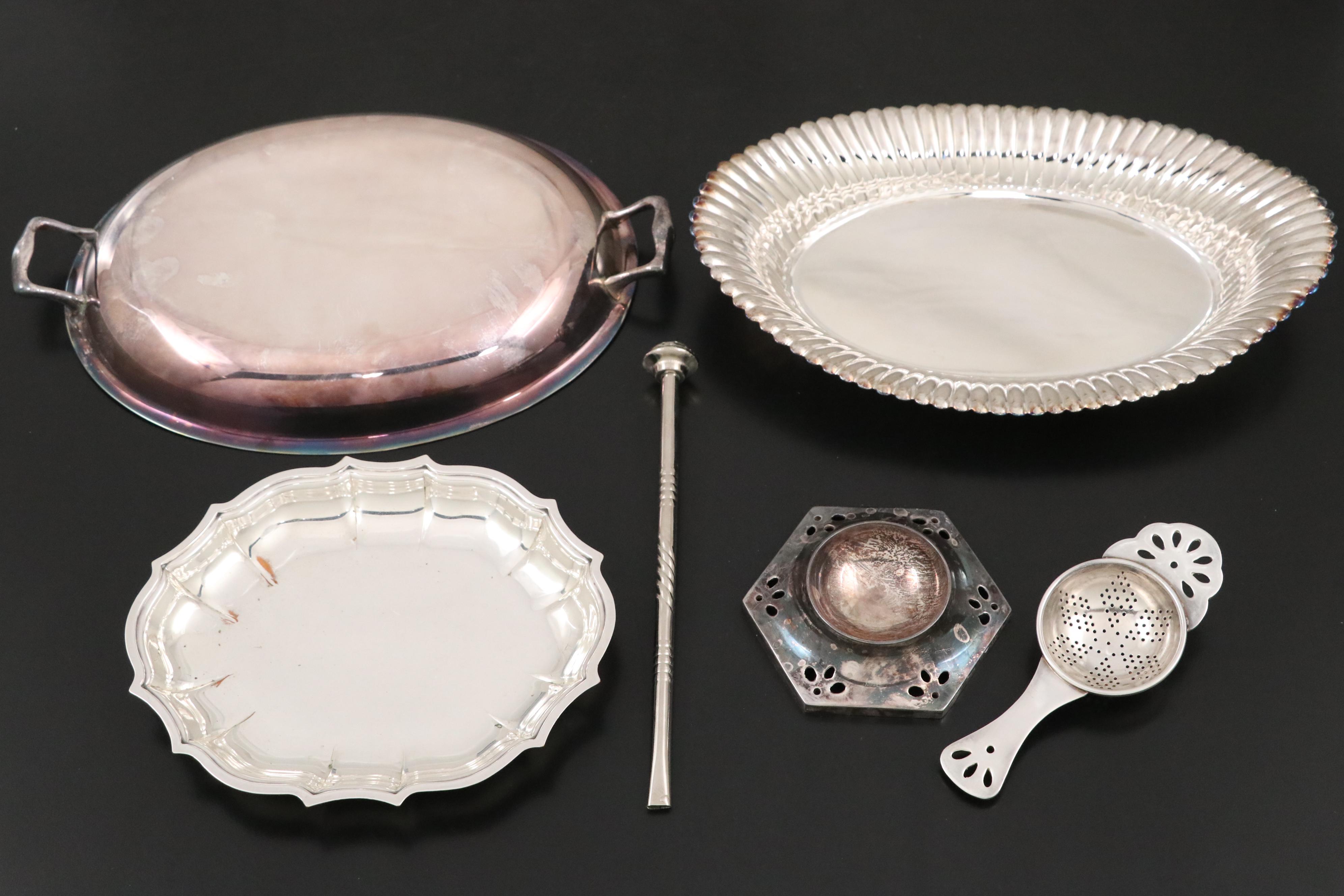 Gorham Paul Revere Bowls with Silver Plate Serveware Collection