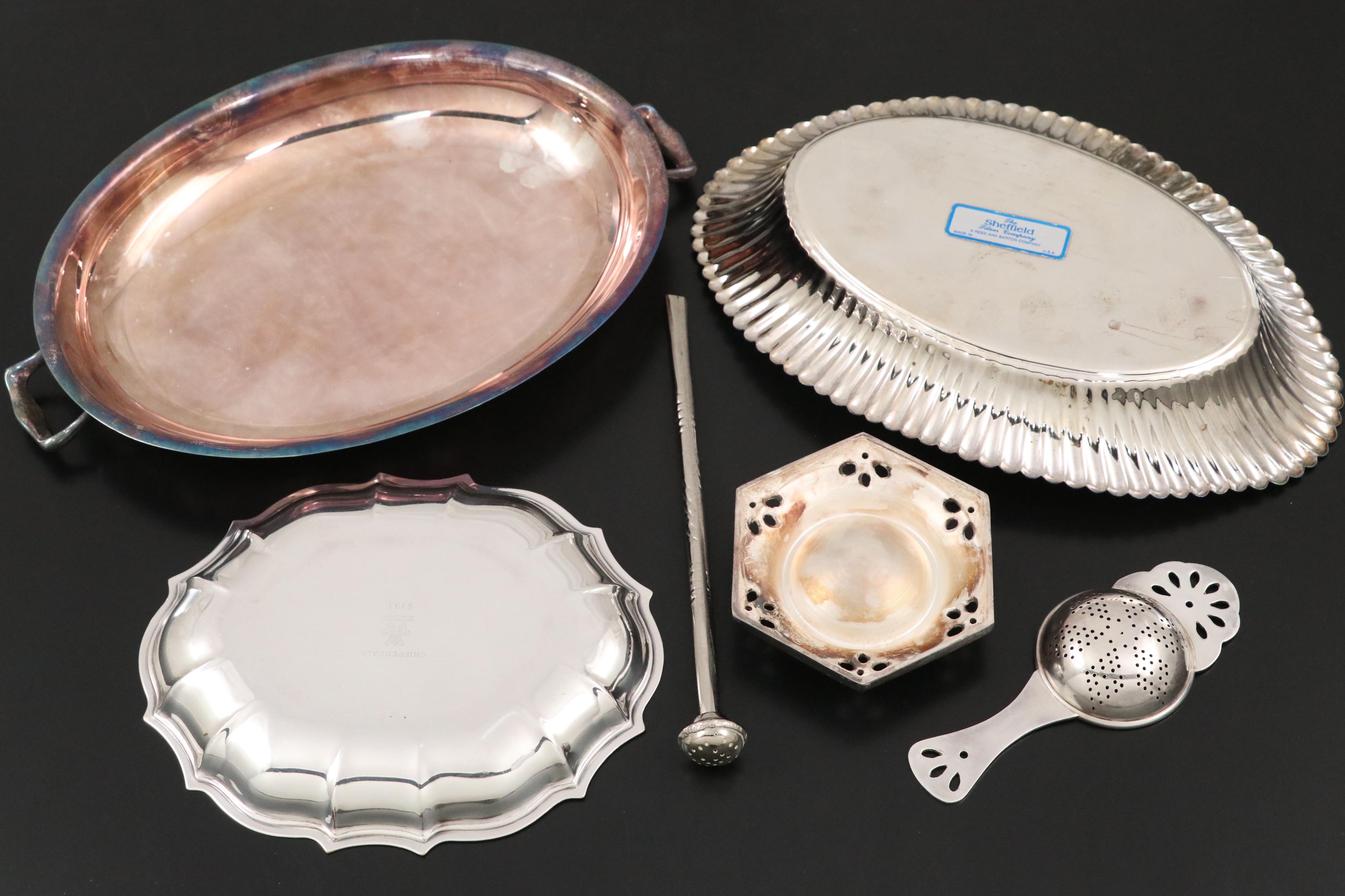 Gorham Paul Revere Bowls with Silver Plate Serveware Collection