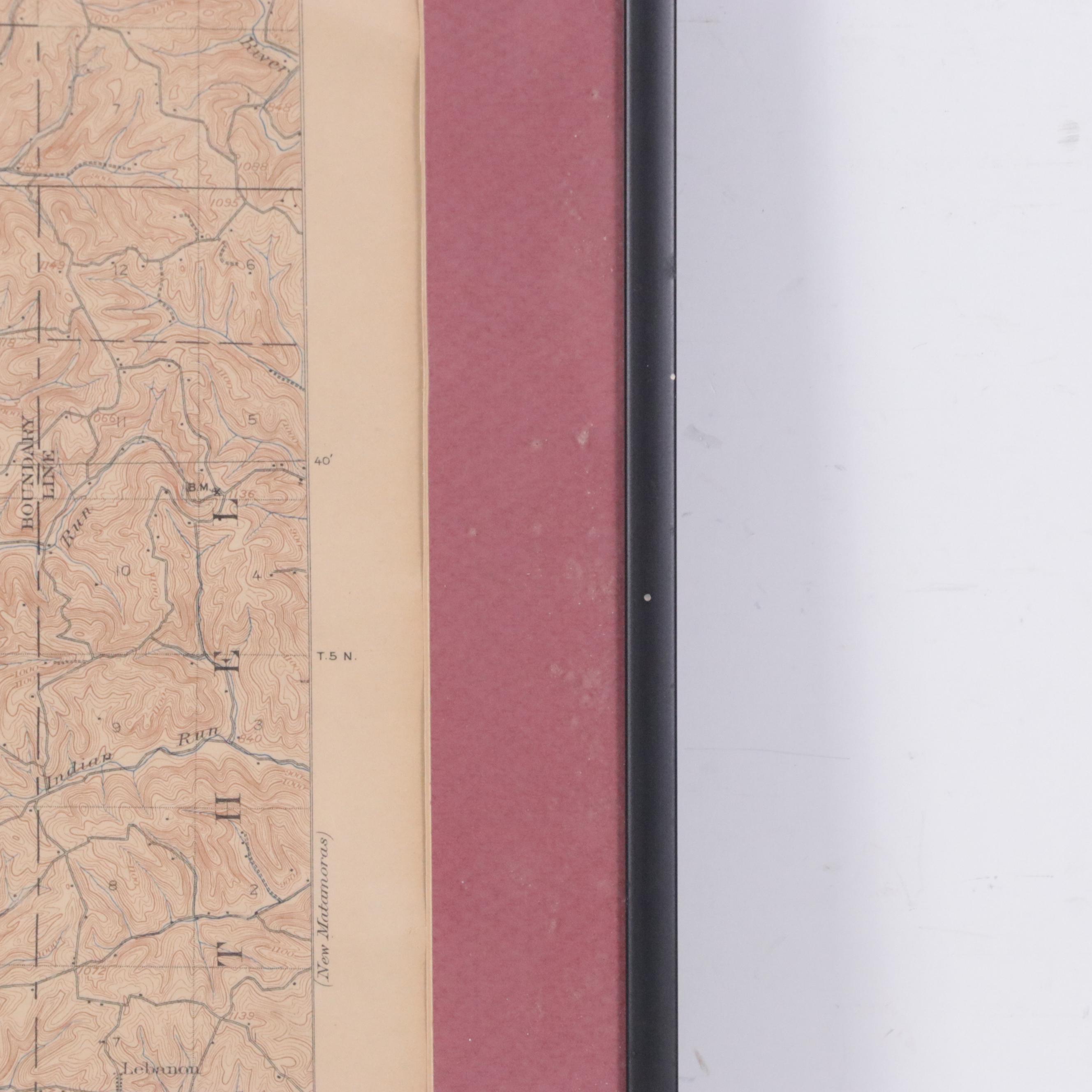 Topographical Map of Macksburg, Ohio, 1920 Edition