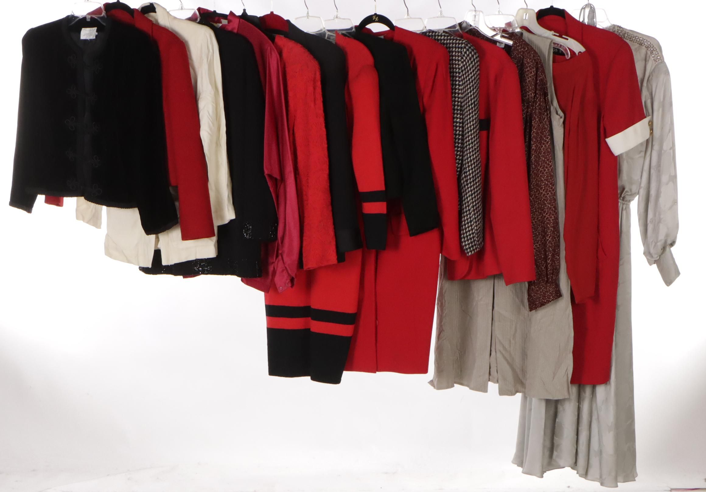 Crimson Couture Capsule Wardrobe Featuring Christian Dior and Escada