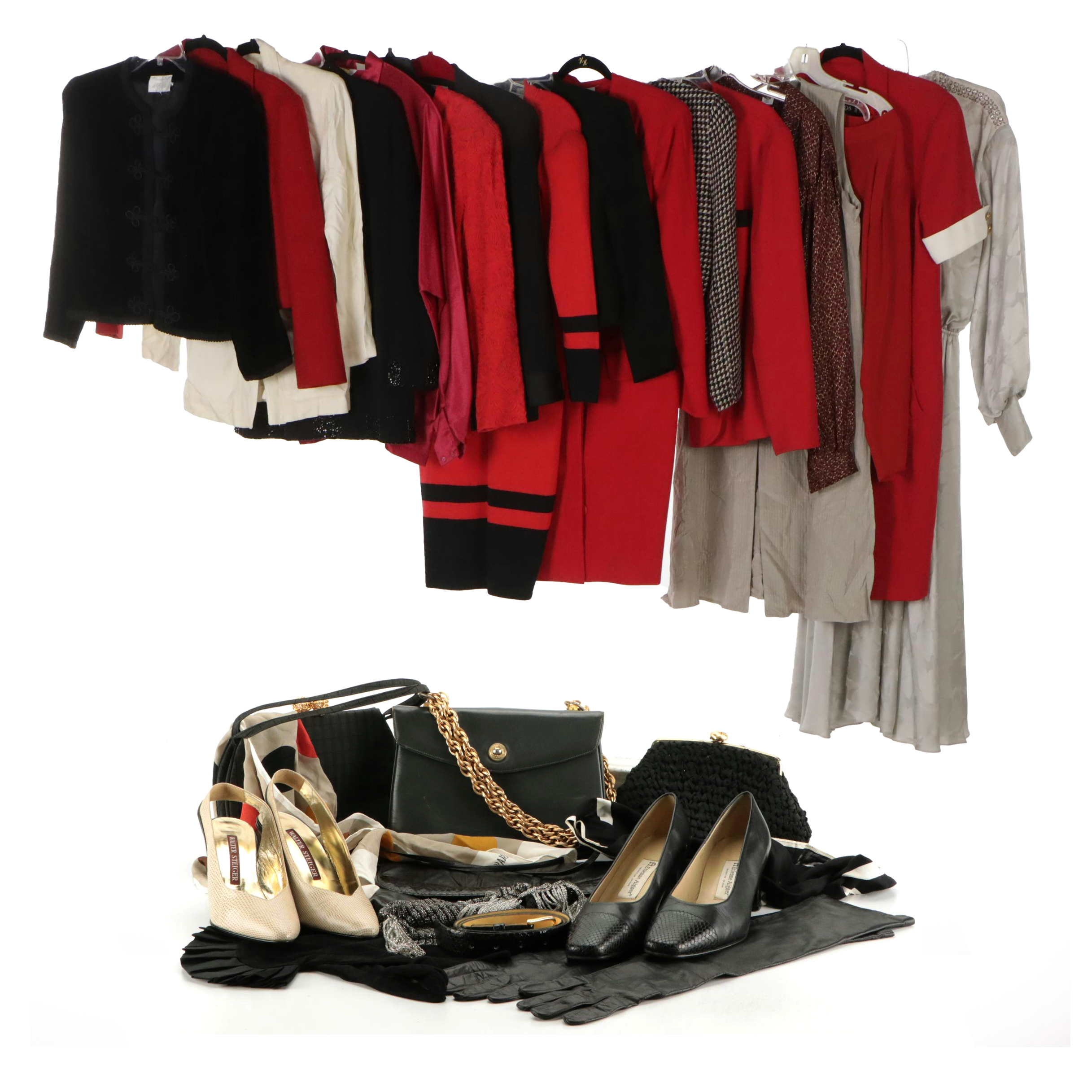 Crimson Couture Capsule Wardrobe Featuring Christian Dior and Escada