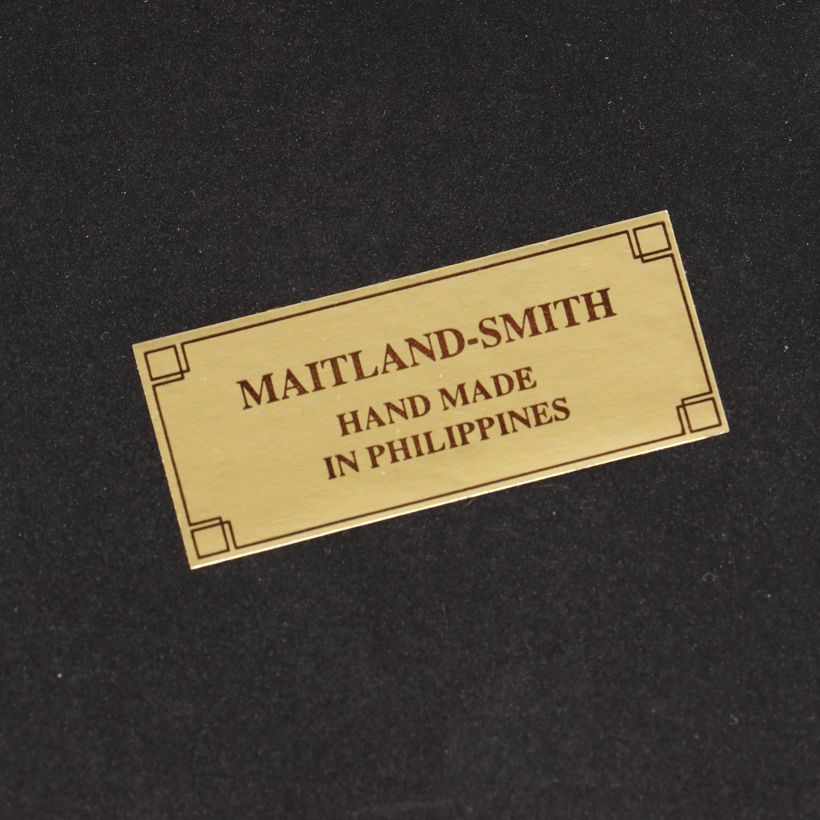 Pair of Maitland-Smith French Provincial Style Flame Mahogany Side Tables