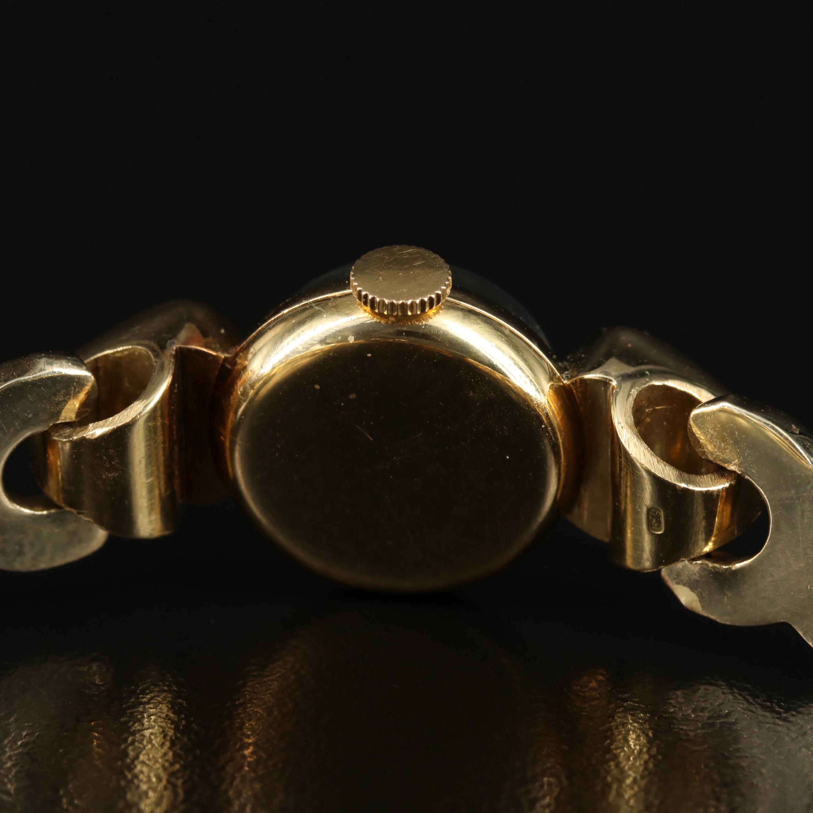 1940s Rolex 18K Gold Stem Wind Watch