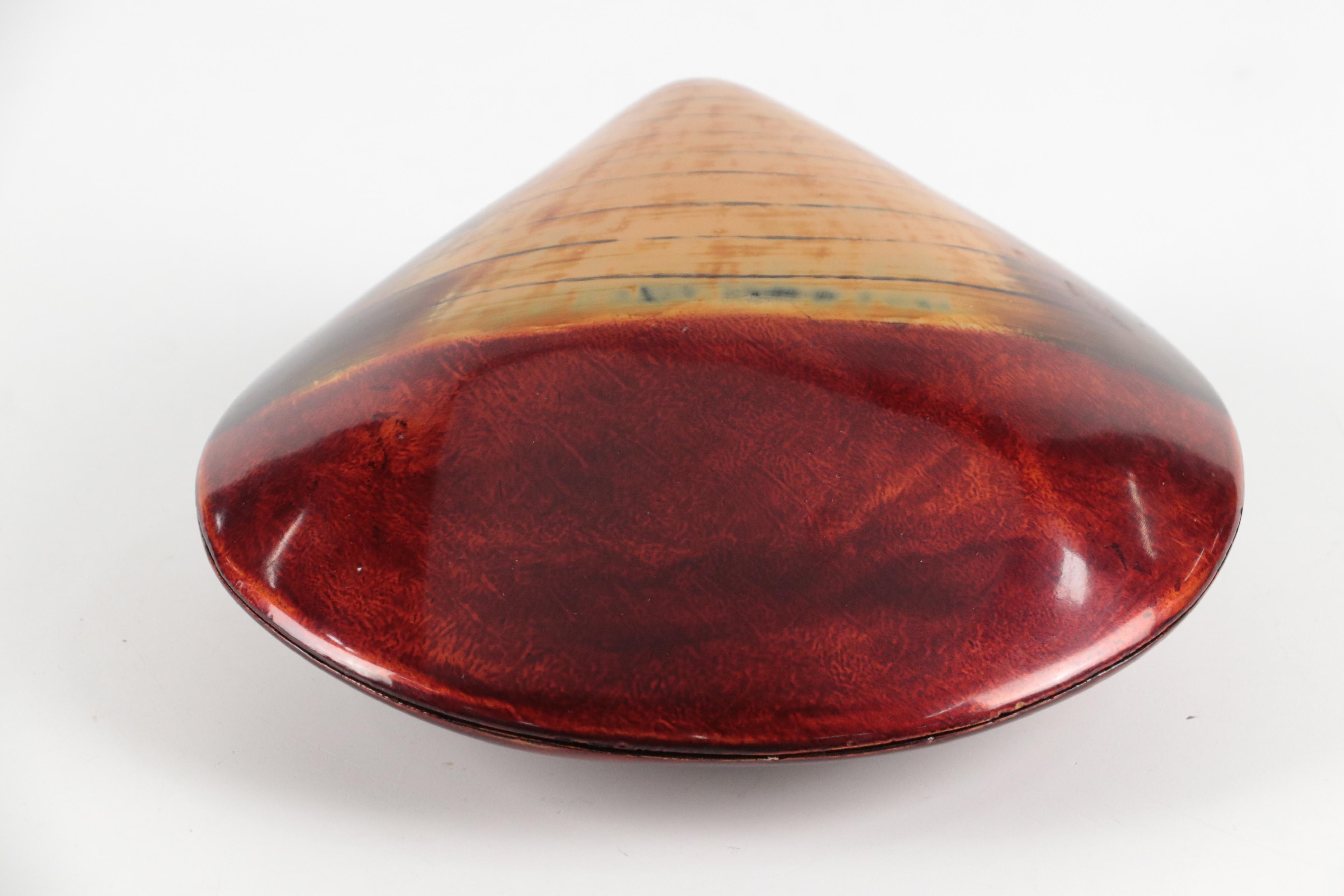 Lacquered Papier-Mâché Shell Shaped Box