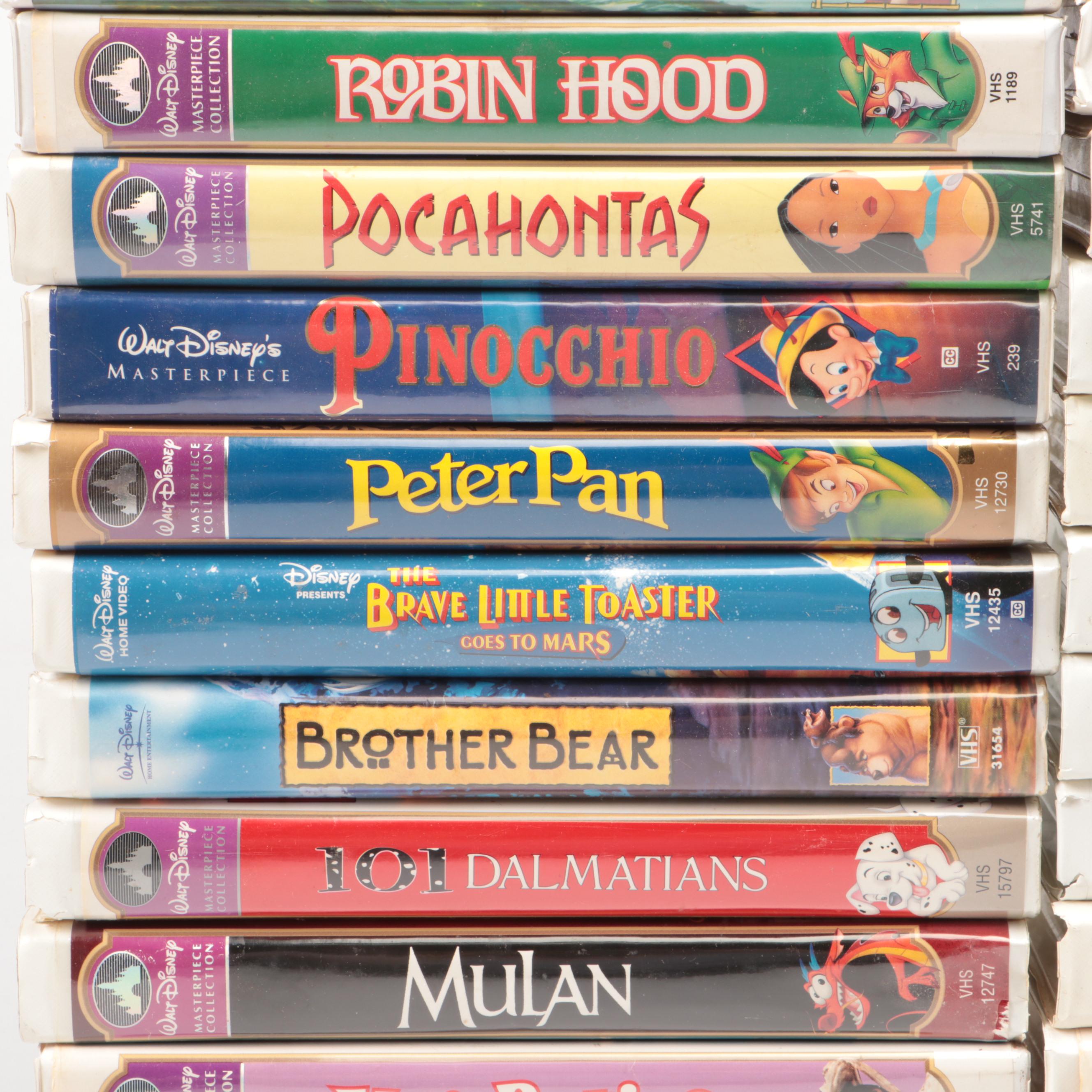 Disney Classics VHS Tapes, Disney Pins, and "Pooh Pals'' Mini Ornaments