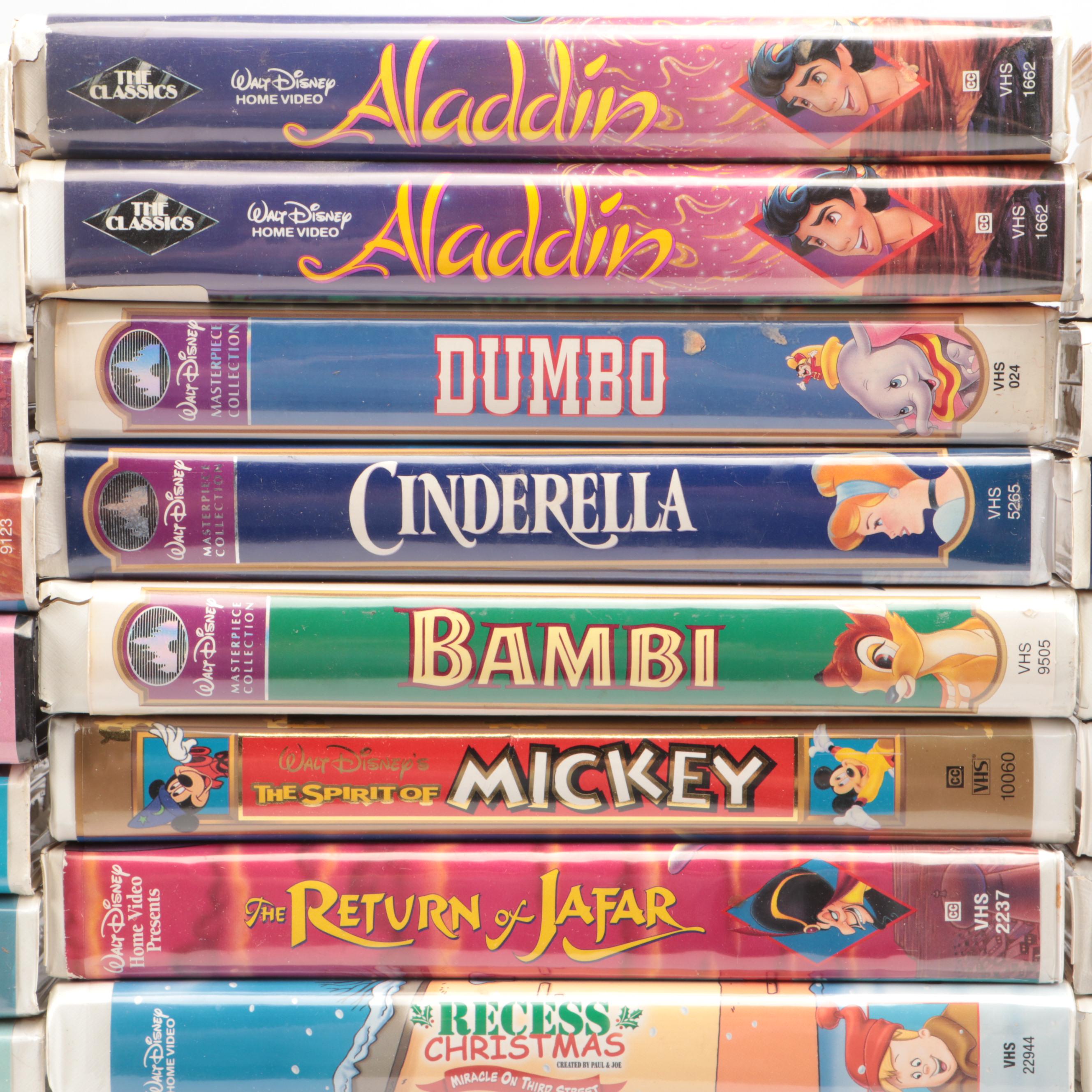 Disney Classics VHS Tapes, Disney Pins, and "Pooh Pals'' Mini Ornaments