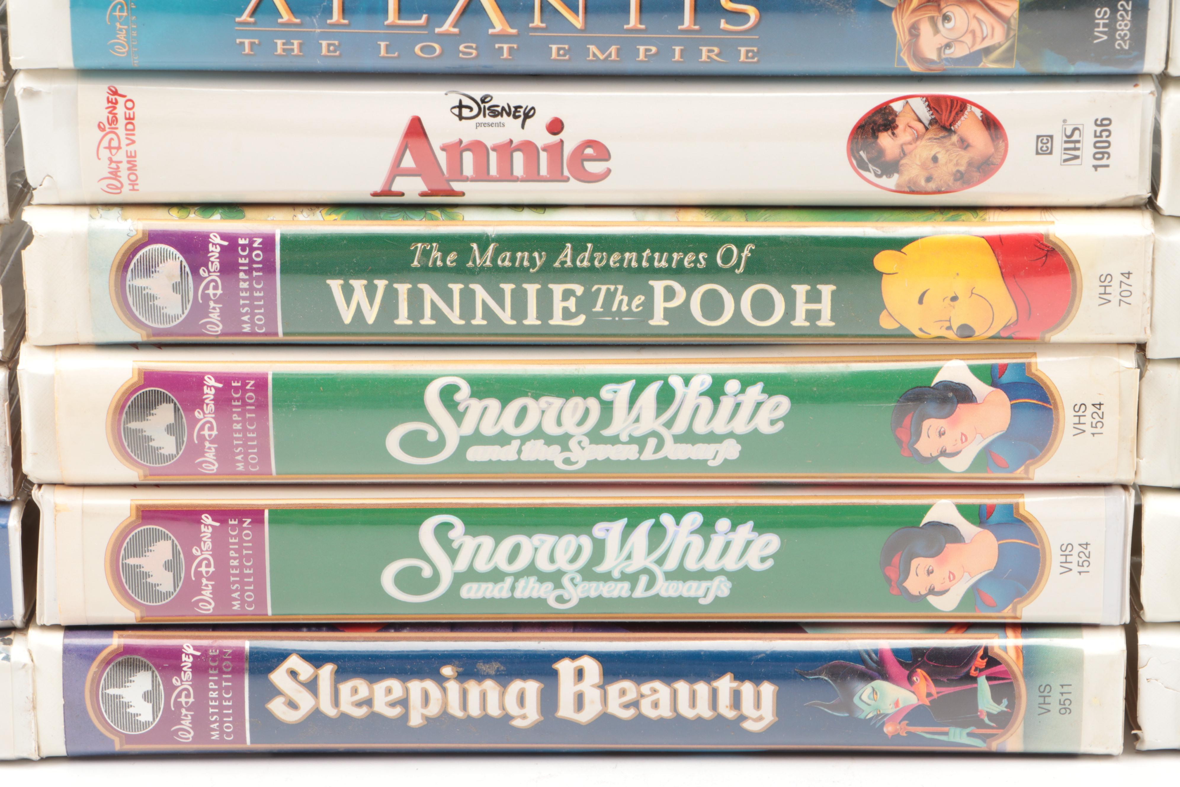 Disney Classics VHS Tapes, Disney Pins, and "Pooh Pals'' Mini Ornaments