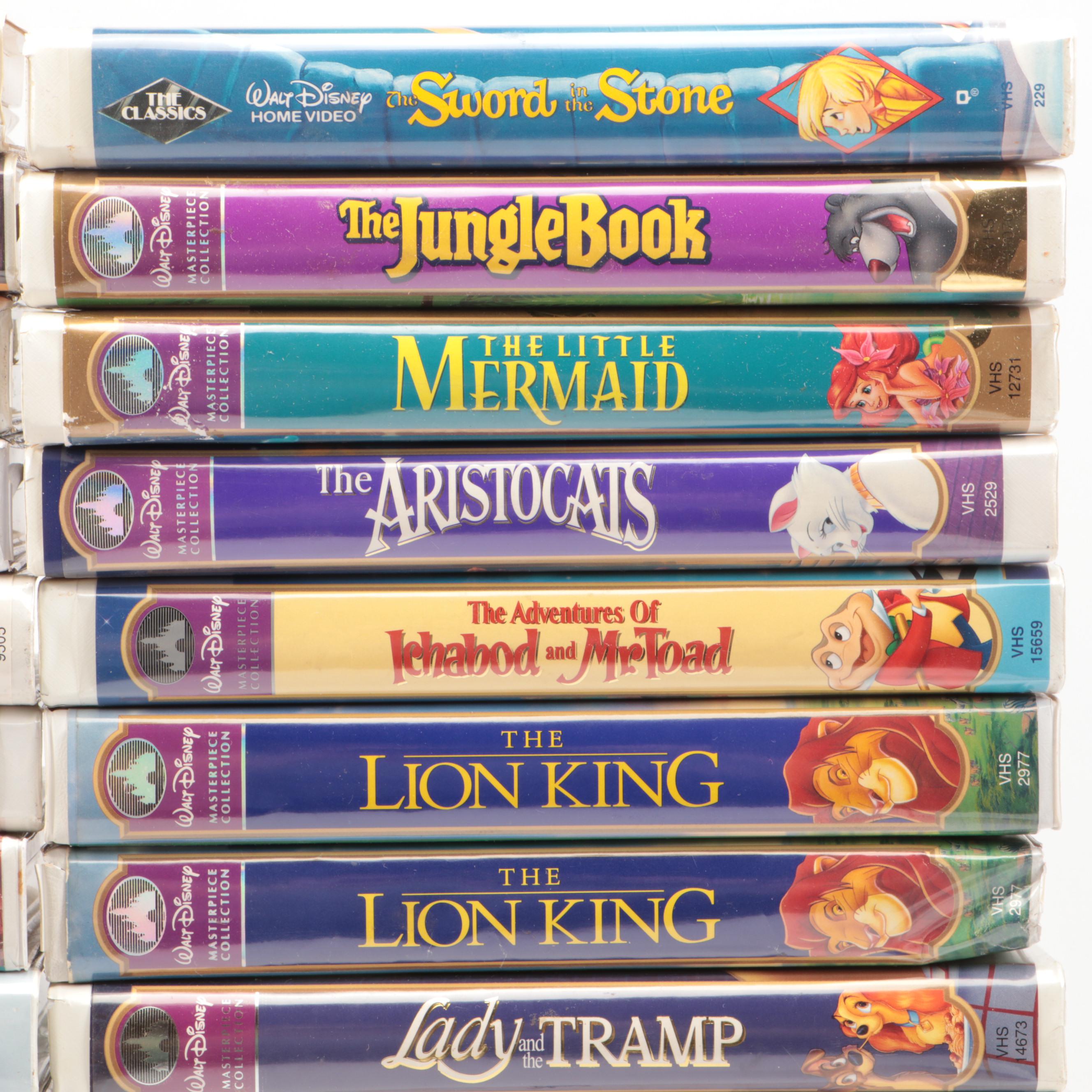 Disney Classics VHS Tapes, Disney Pins, and "Pooh Pals'' Mini Ornaments