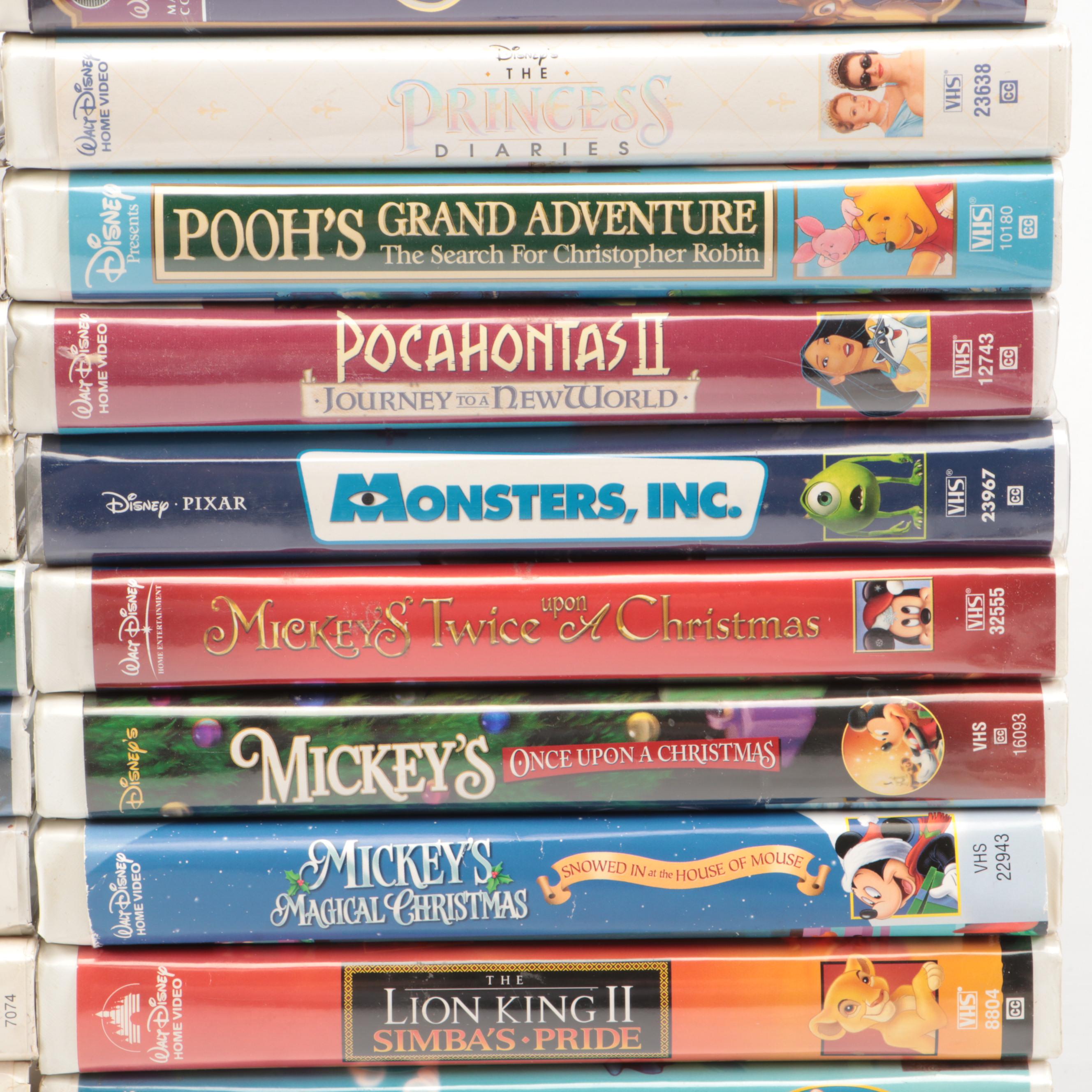 Disney Classics VHS Tapes, Disney Pins, and "Pooh Pals'' Mini Ornaments