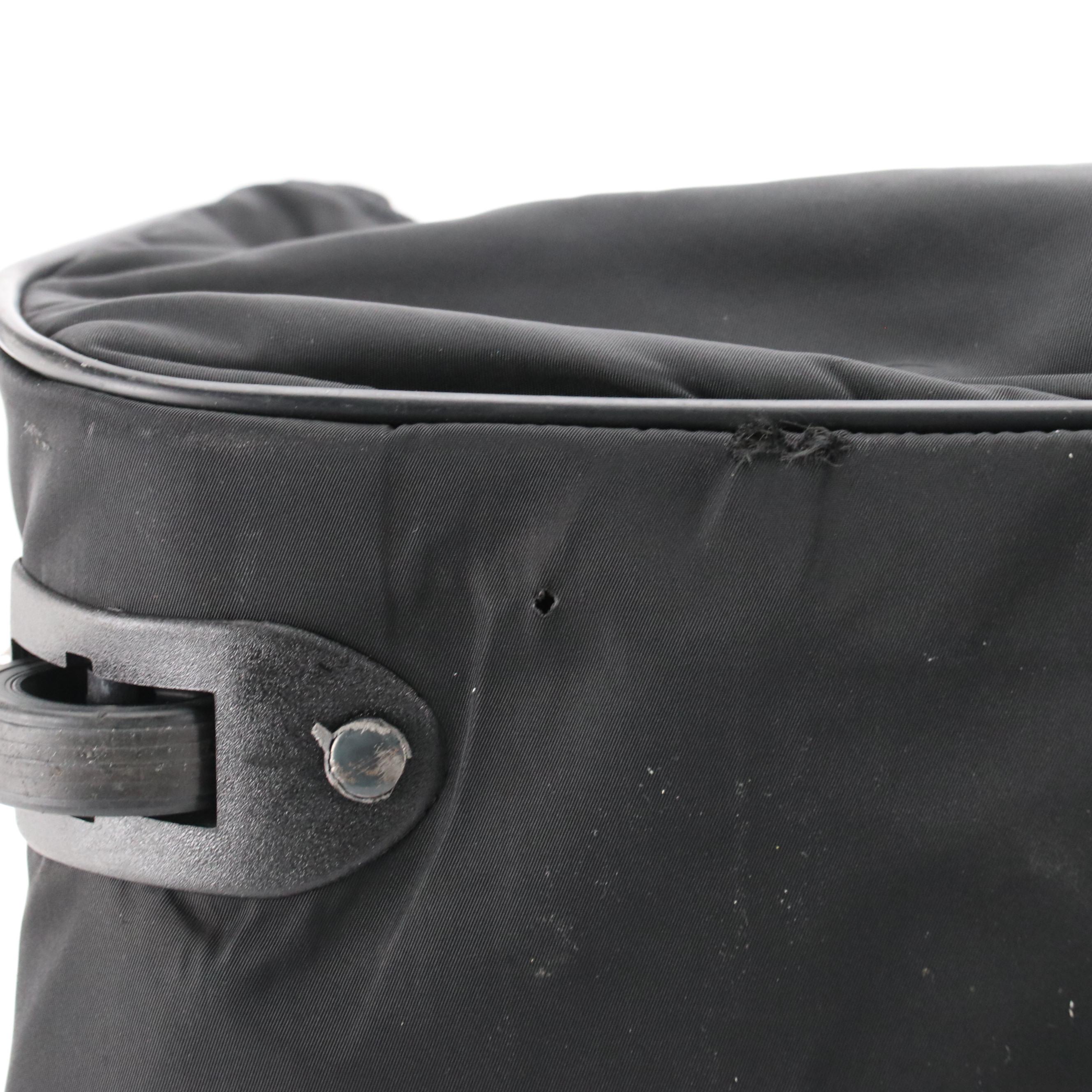 Prada Rolling Duffle Bag in Black Tessuto Nylon