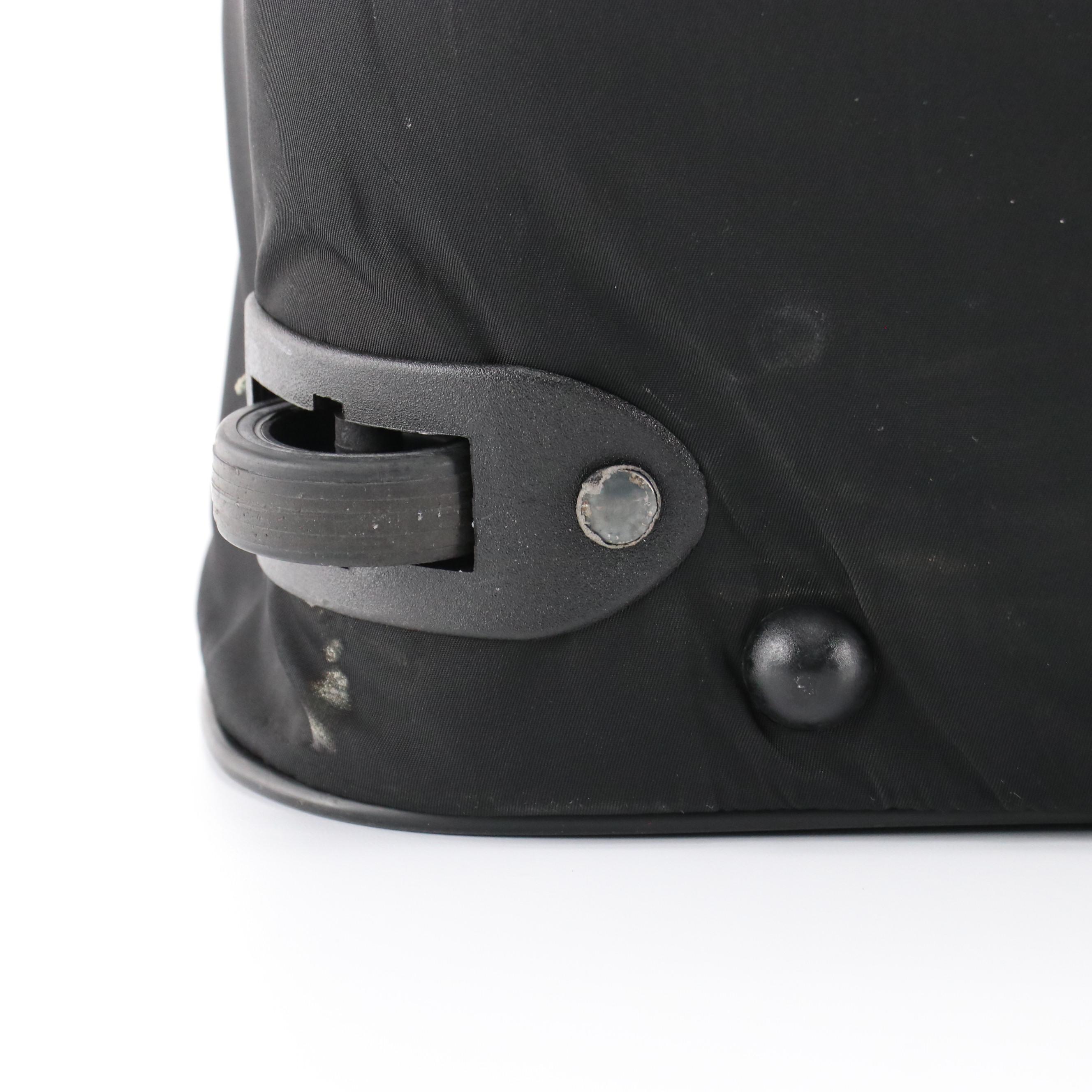 Prada Rolling Duffle Bag in Black Tessuto Nylon