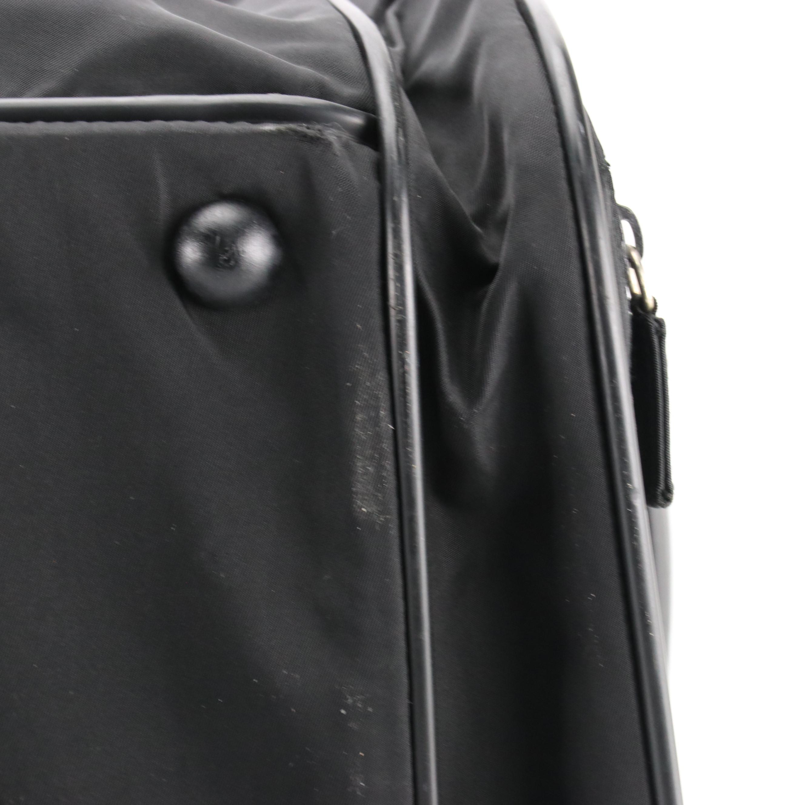 Prada Rolling Duffle Bag in Black Tessuto Nylon