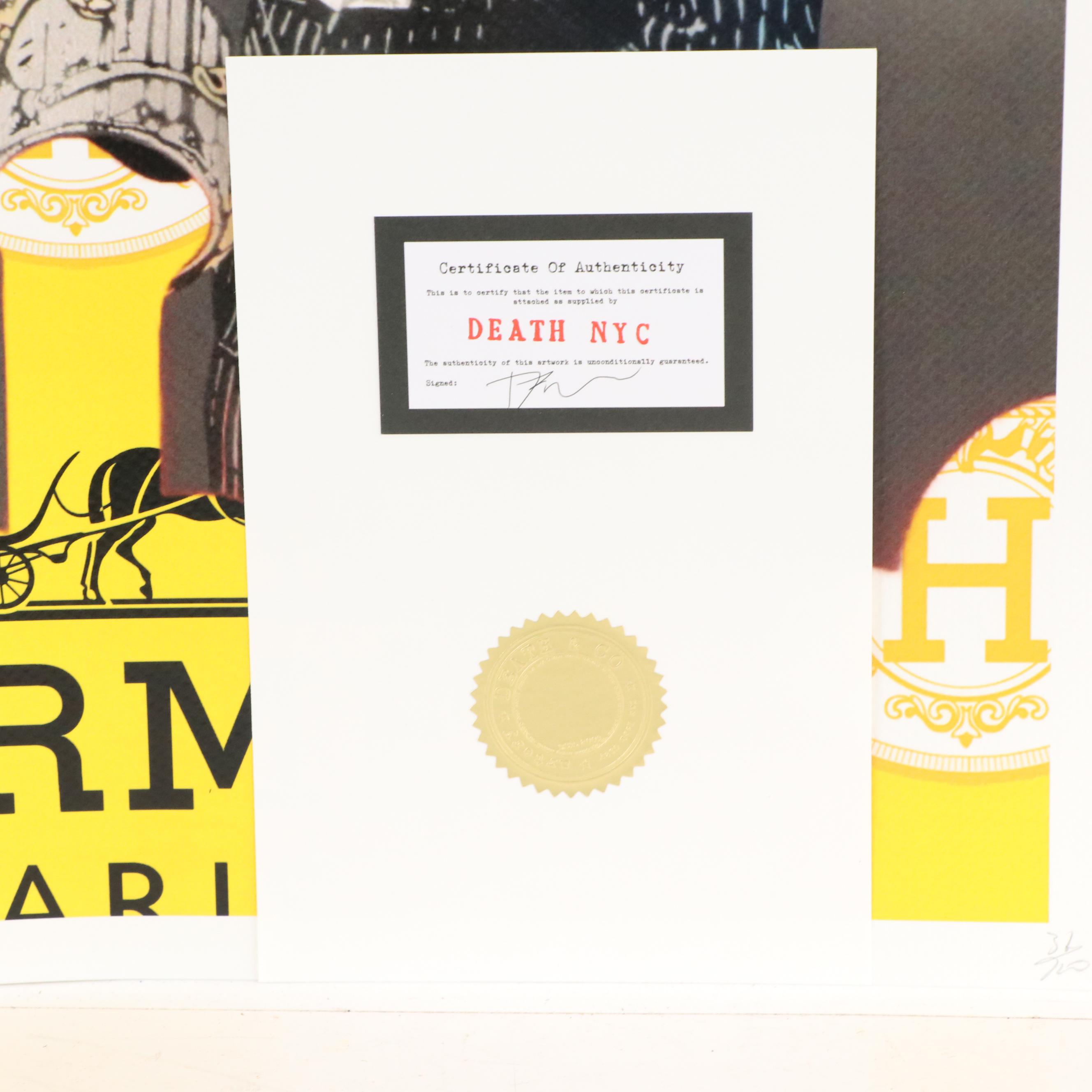 Death NYC Pop Art Graphic Print of Paint the Town Hermès