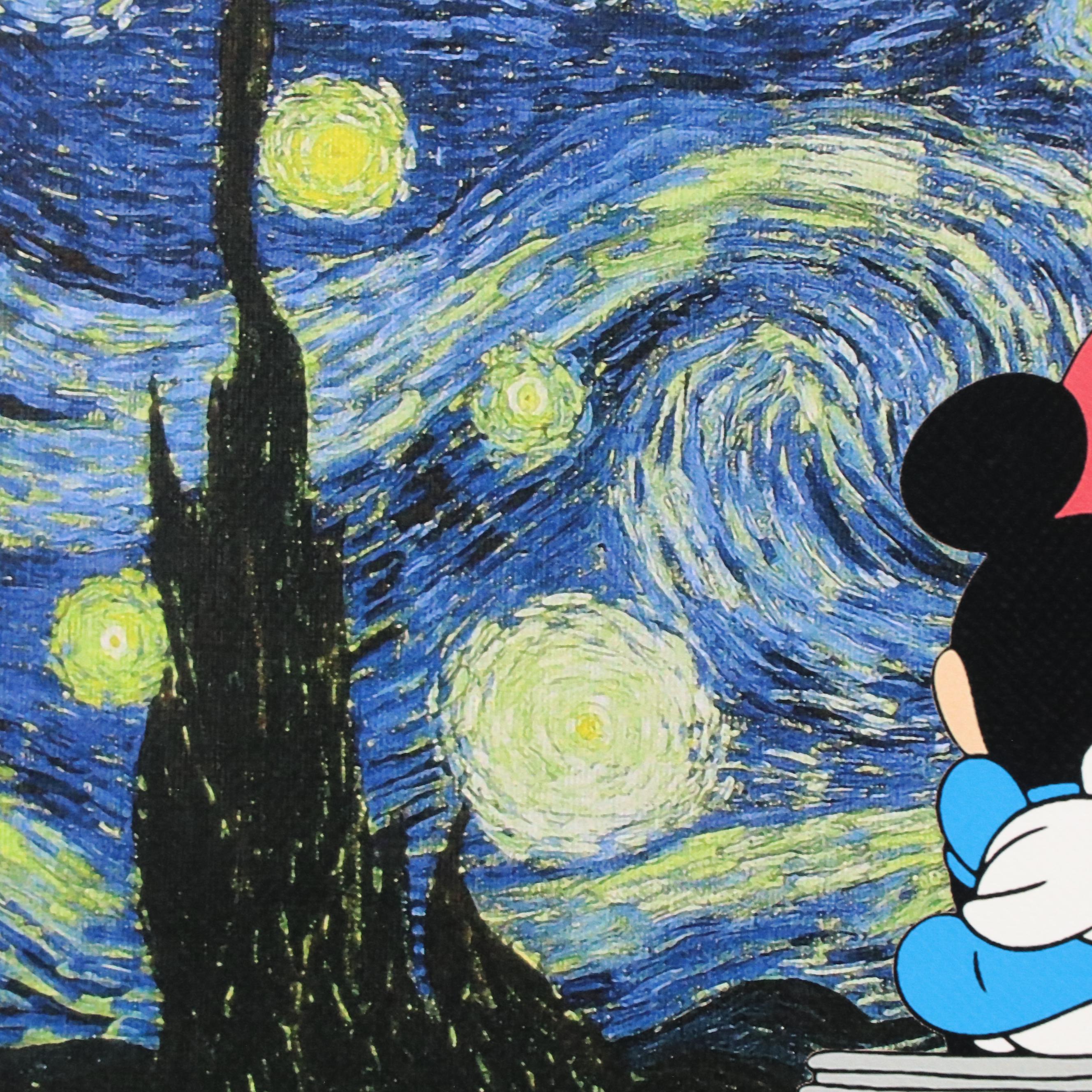 Death NYC Pop Art Graphic Print of Mickey and Minnie Mouse x Van Gogh