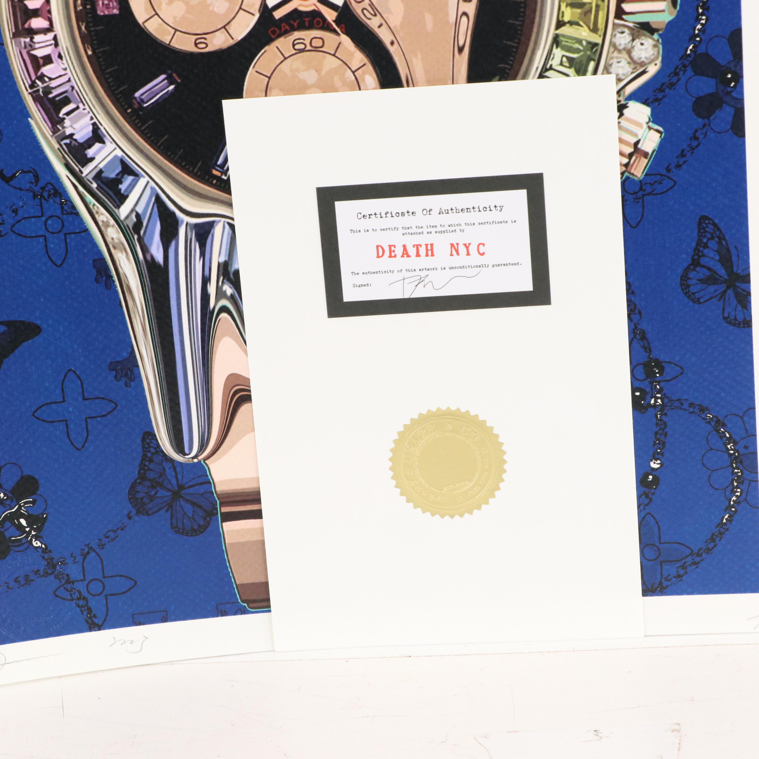 Death NYC Pop Art Graphic Print of Rolex Watch