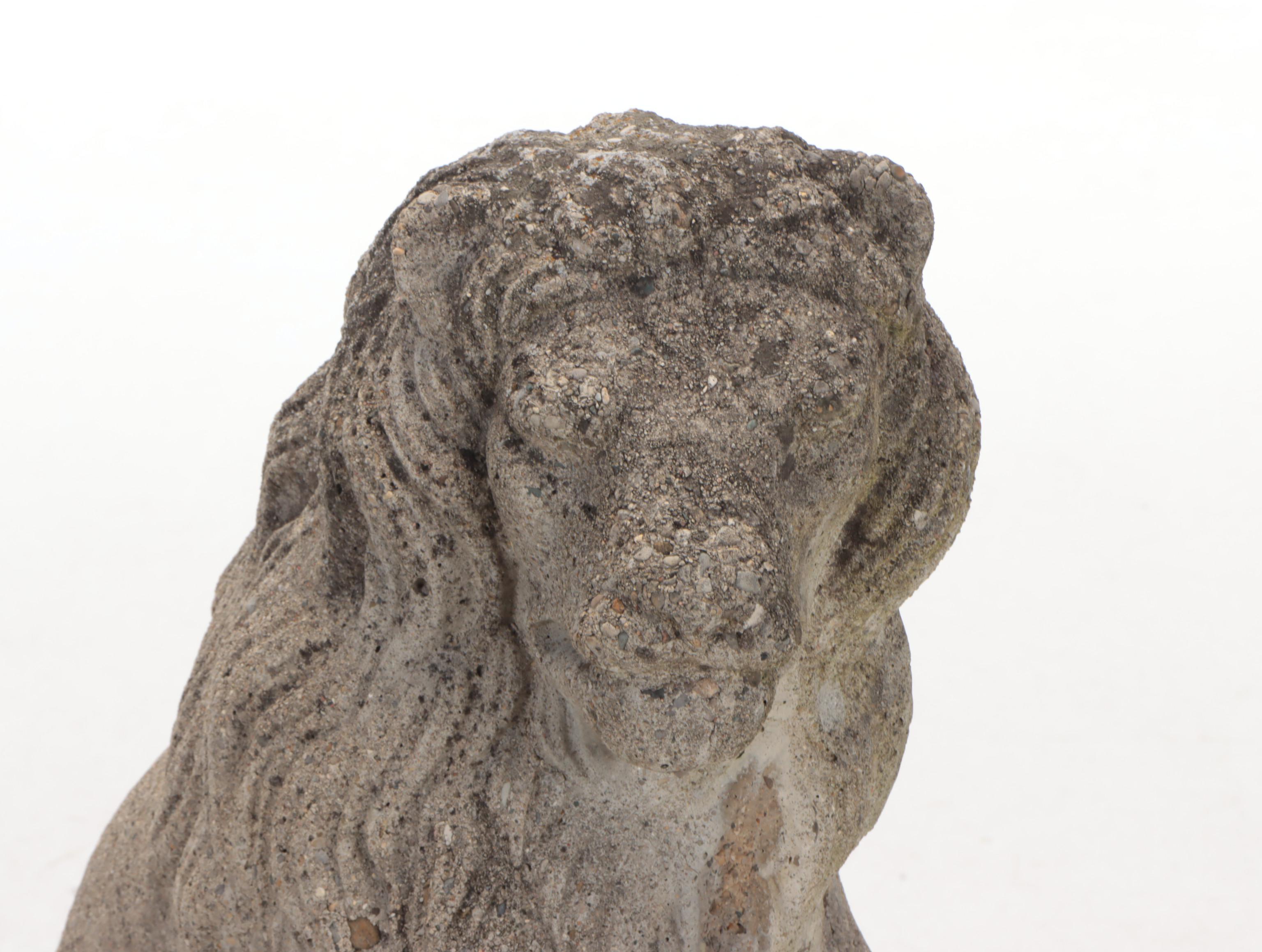 Cast Concrete Lion Garden Statue