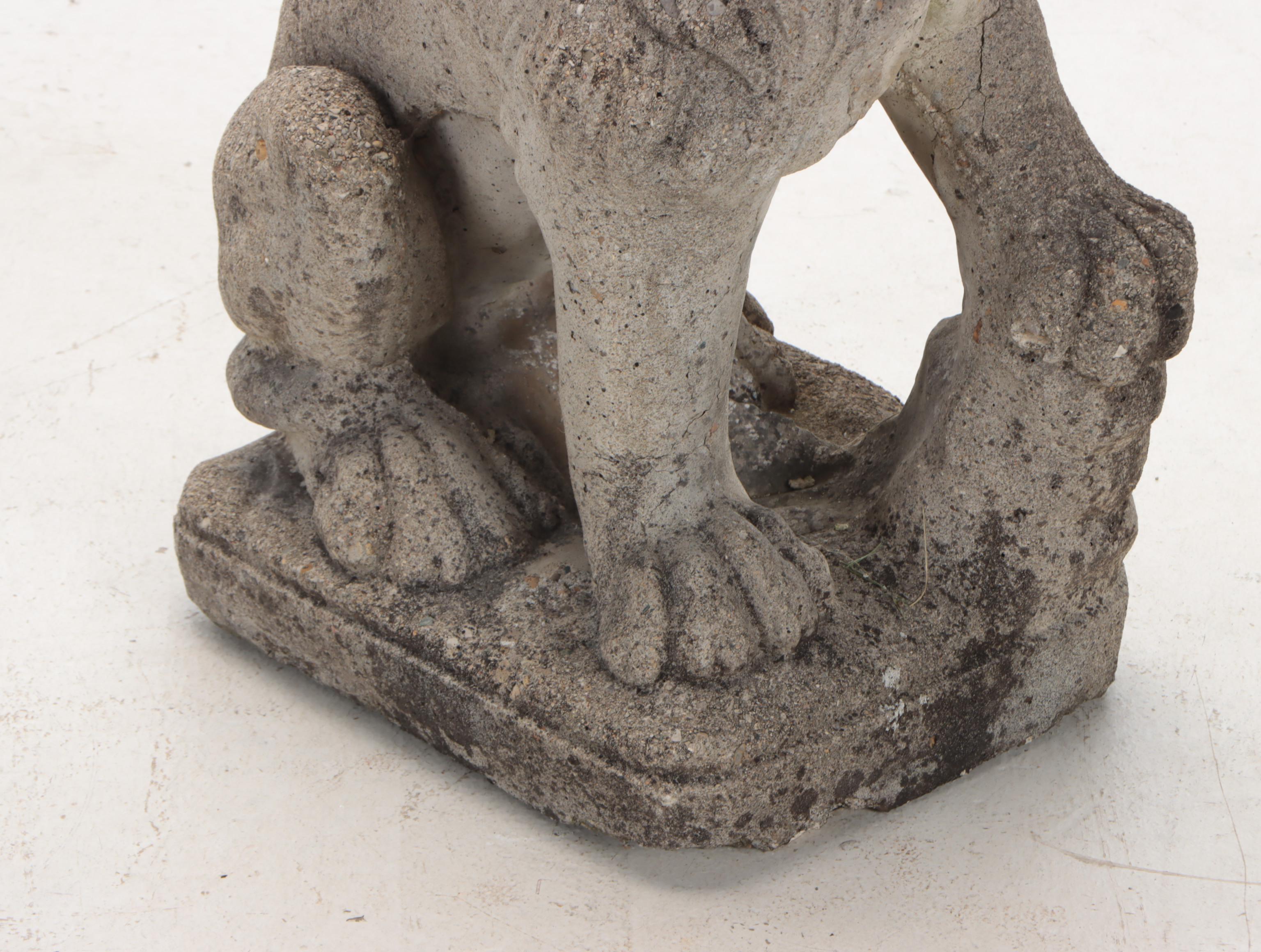 Cast Concrete Lion Garden Statue