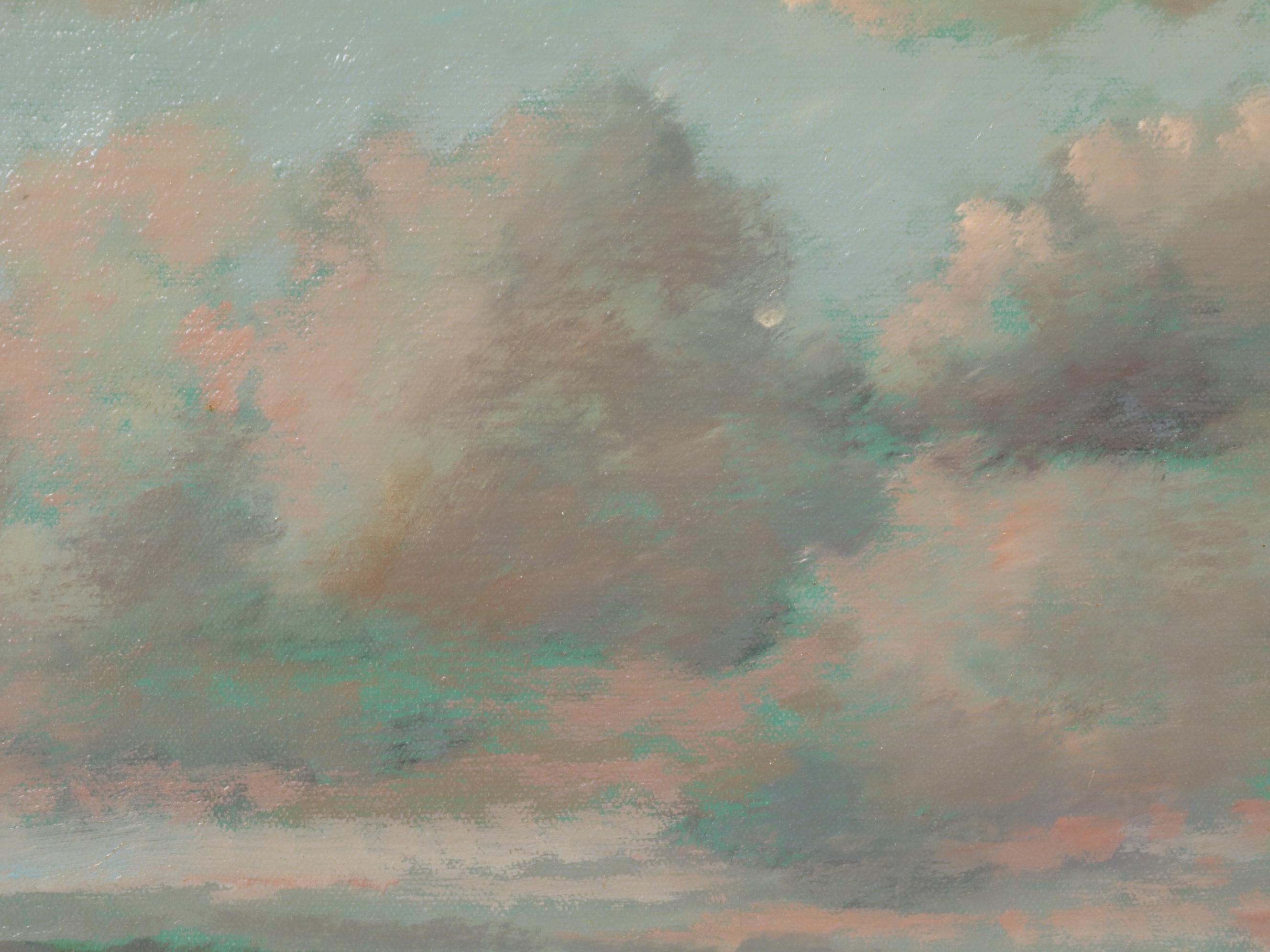 A. Wilson Pastoral Landscape Oil Painting with Sheep and Shepherd, Early 20th C.