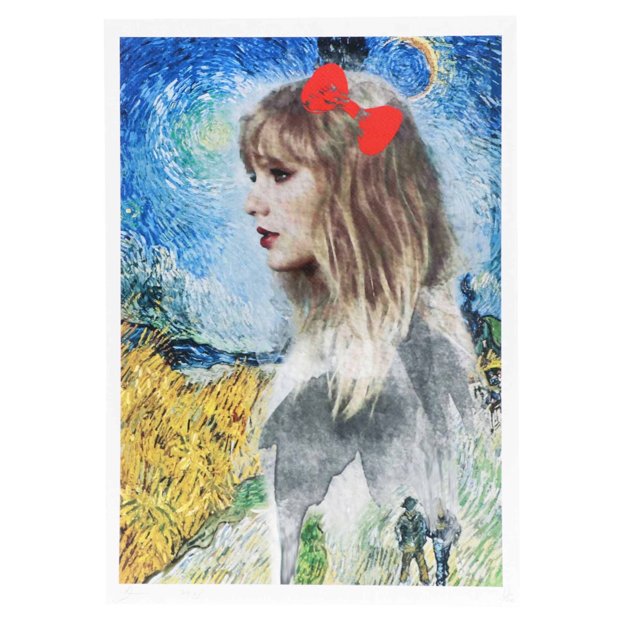 Death NYC Pop Art Graphic Print of Taylor Swift x Van Gogh