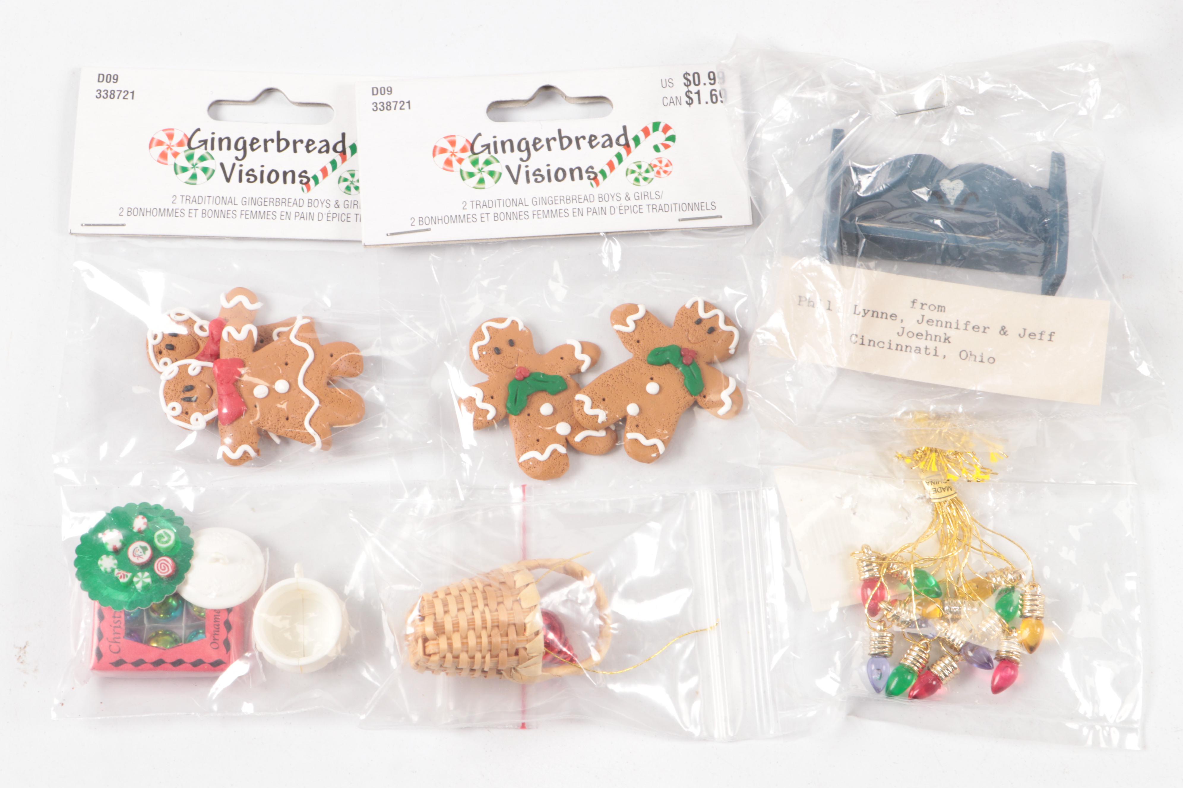 Hobbyist-Made Christmas Caroler Diorama with Other Christmas-Themed Miniatures