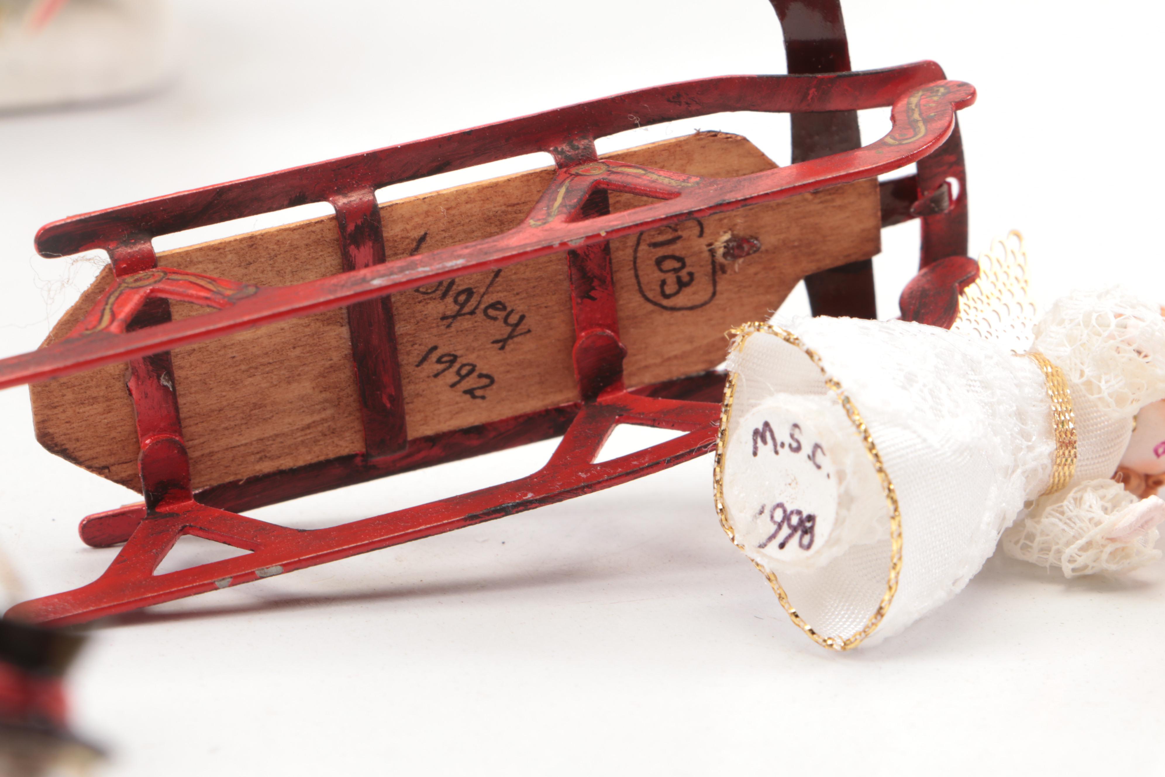 Hobbyist-Made Christmas Caroler Diorama with Other Christmas-Themed Miniatures