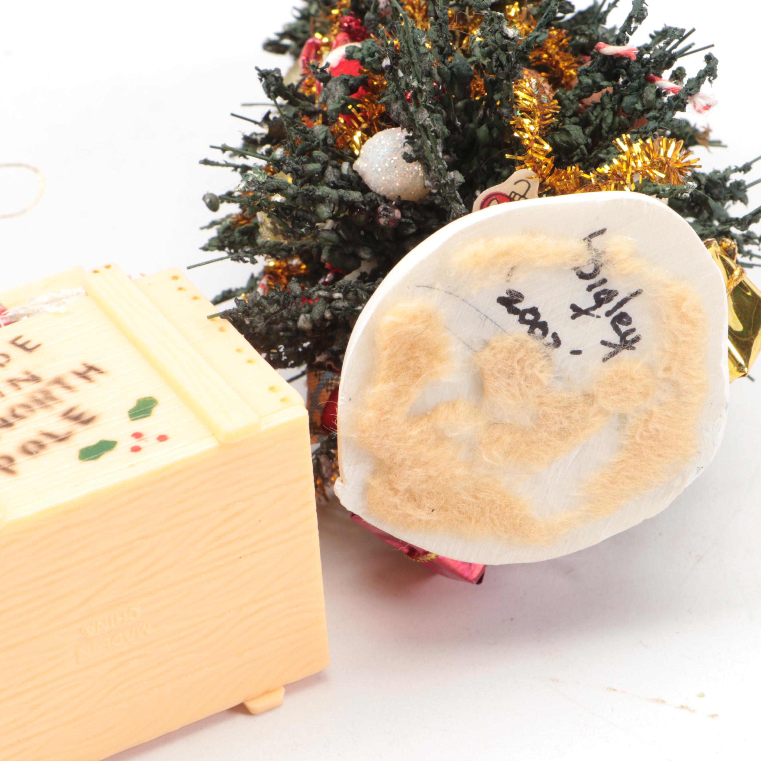 Hobbyist-Made Christmas Caroler Diorama with Other Christmas-Themed Miniatures