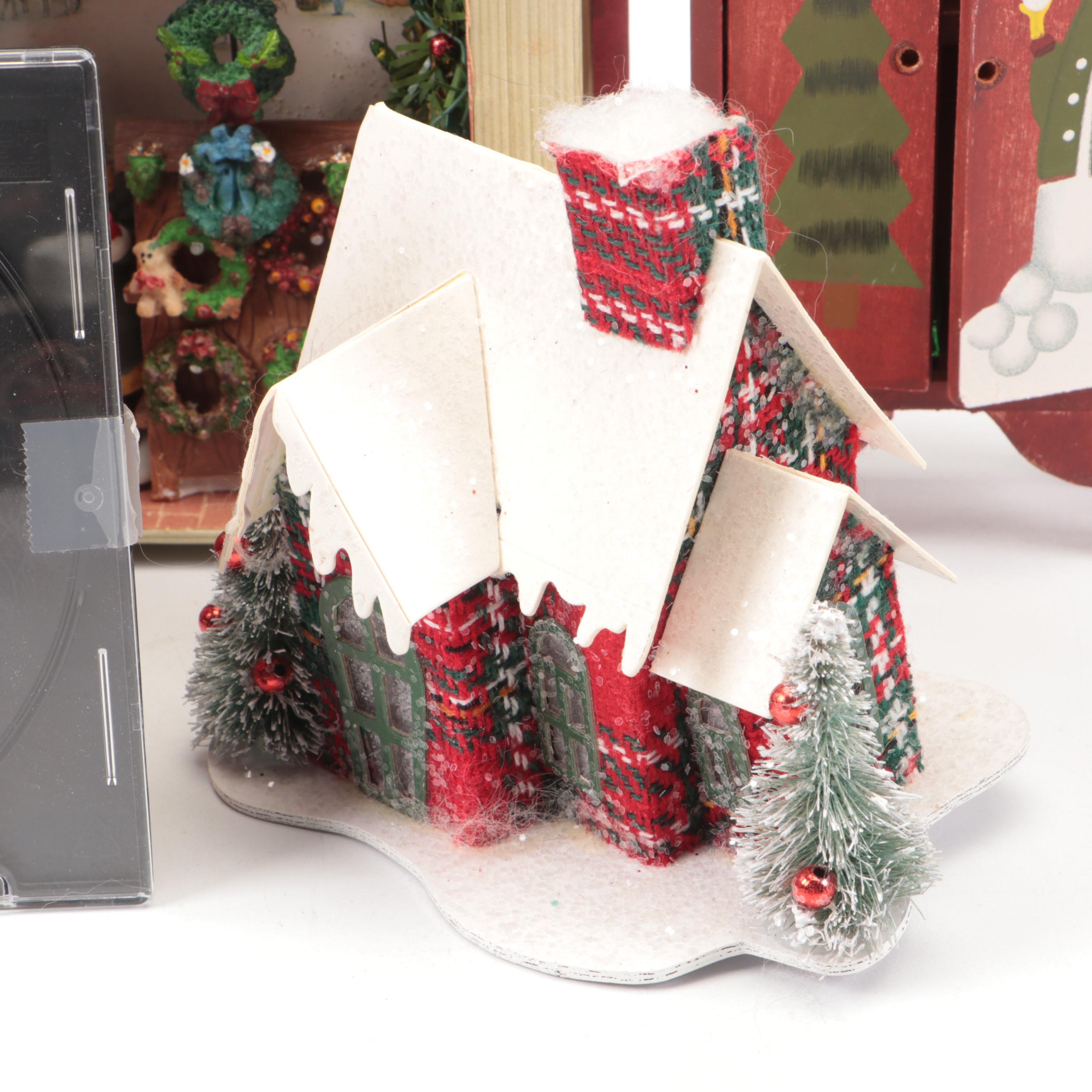 Hobbyist-Made Christmas Caroler Diorama with Other Christmas-Themed Miniatures