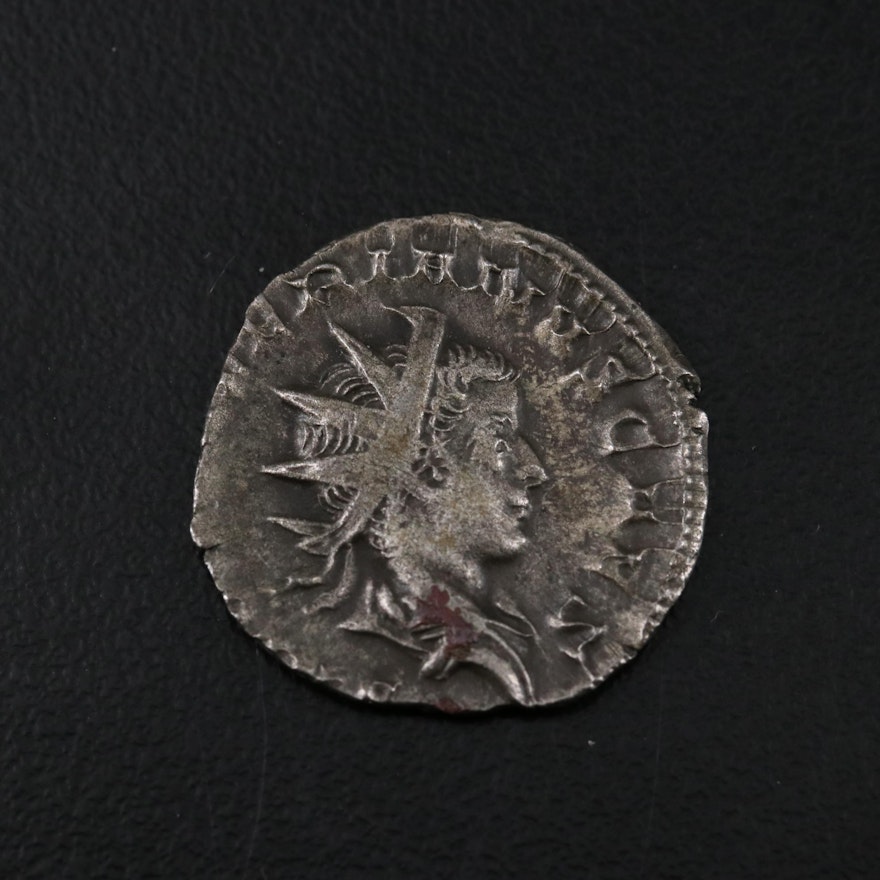 Ancient Roman Imperial AR Antoninianus Coin of Saloninus, ca. 259 A.D.