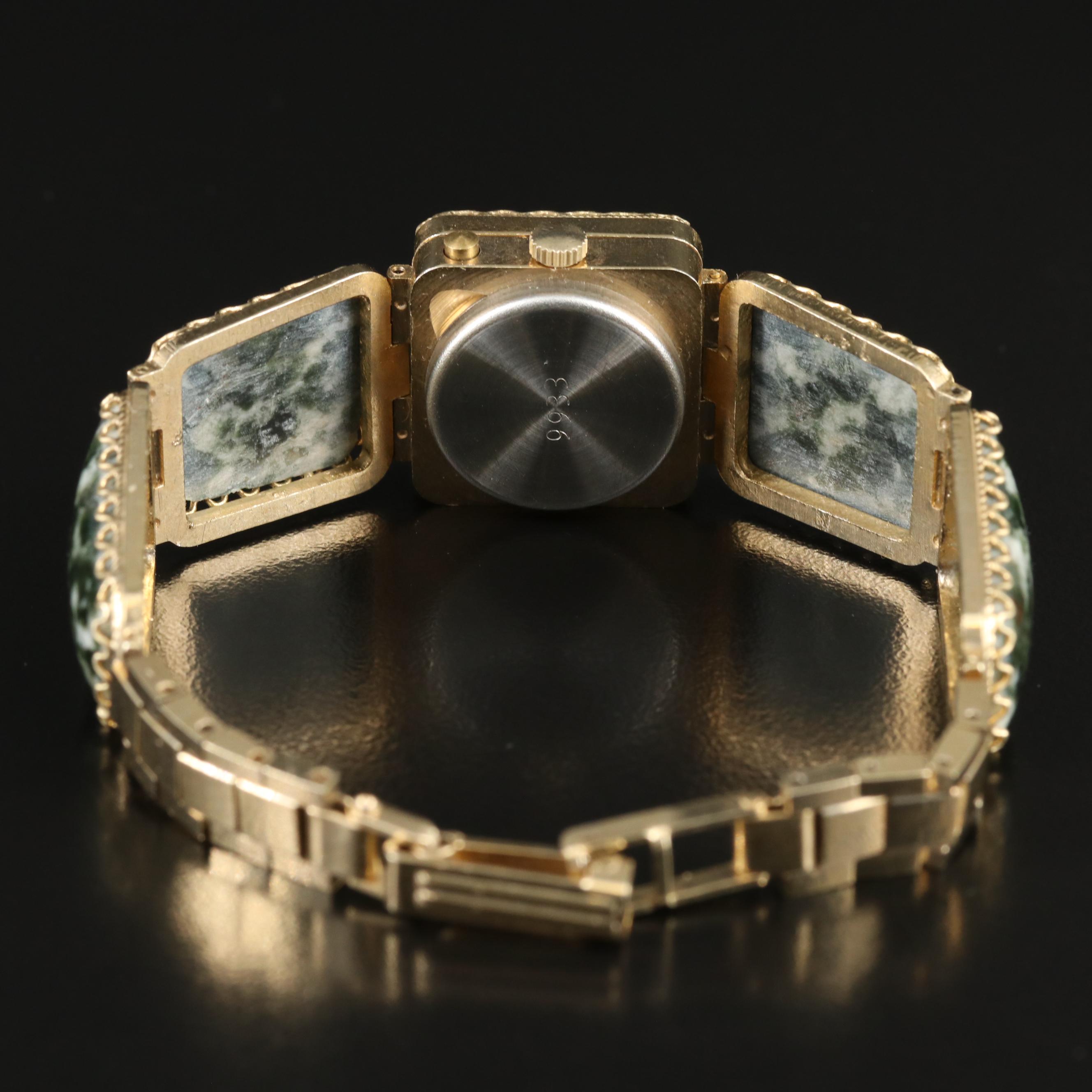 Russian Agate Hidden Dial Manual Wind Watch