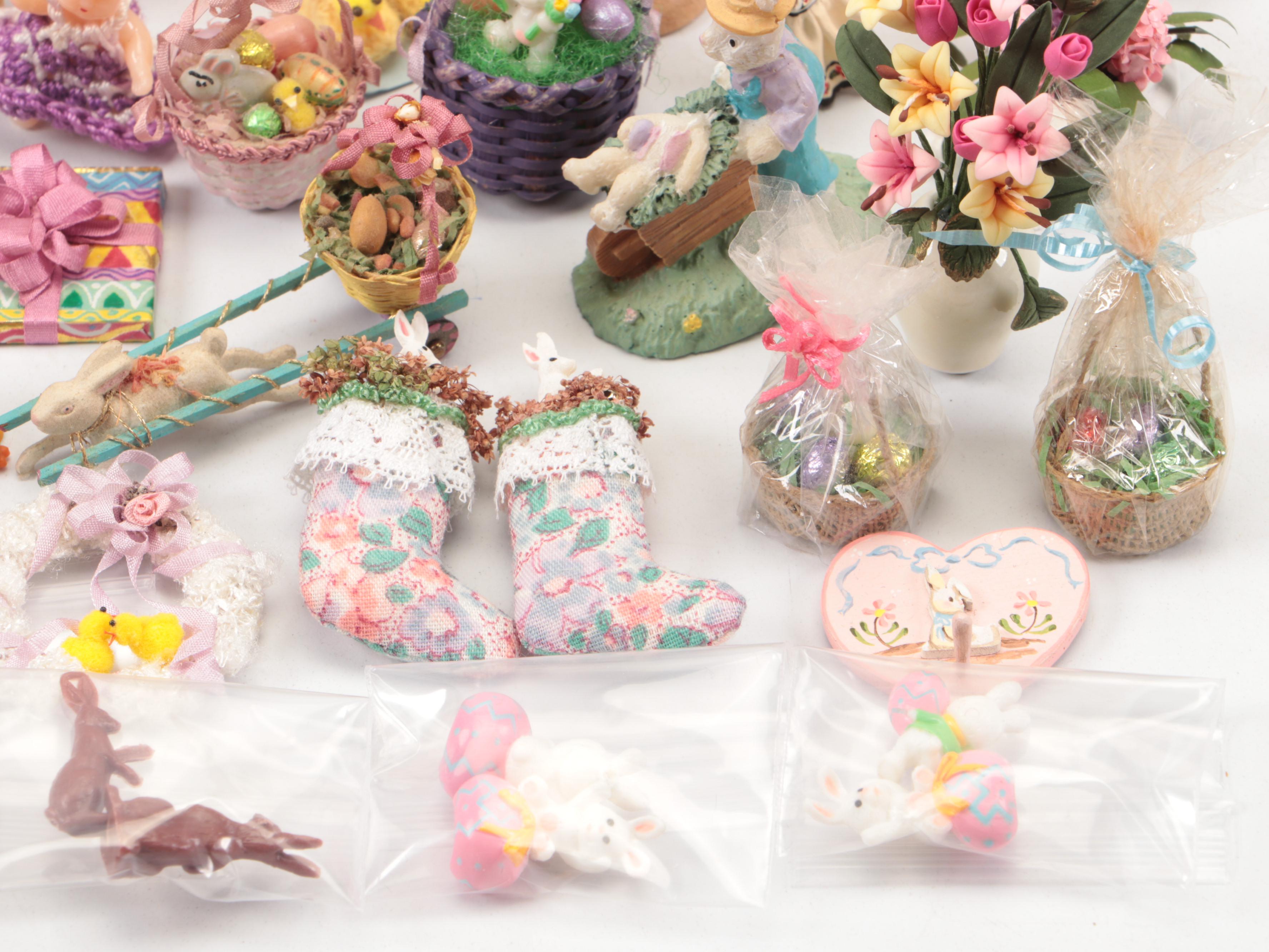 Egg Diorama with Easter-Themed Dioramas and Porcelain Dolls