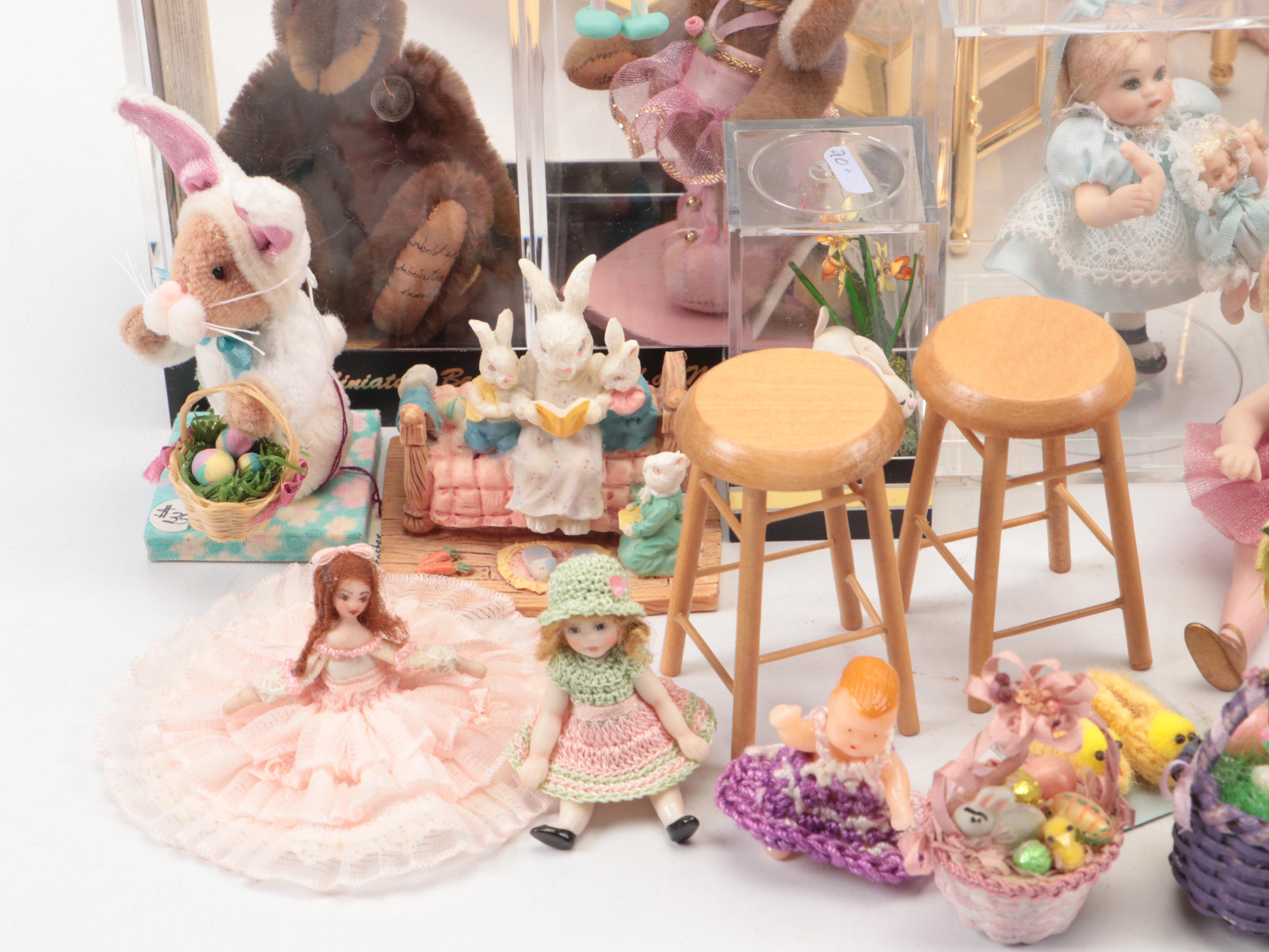 Egg Diorama with Easter-Themed Dioramas and Porcelain Dolls