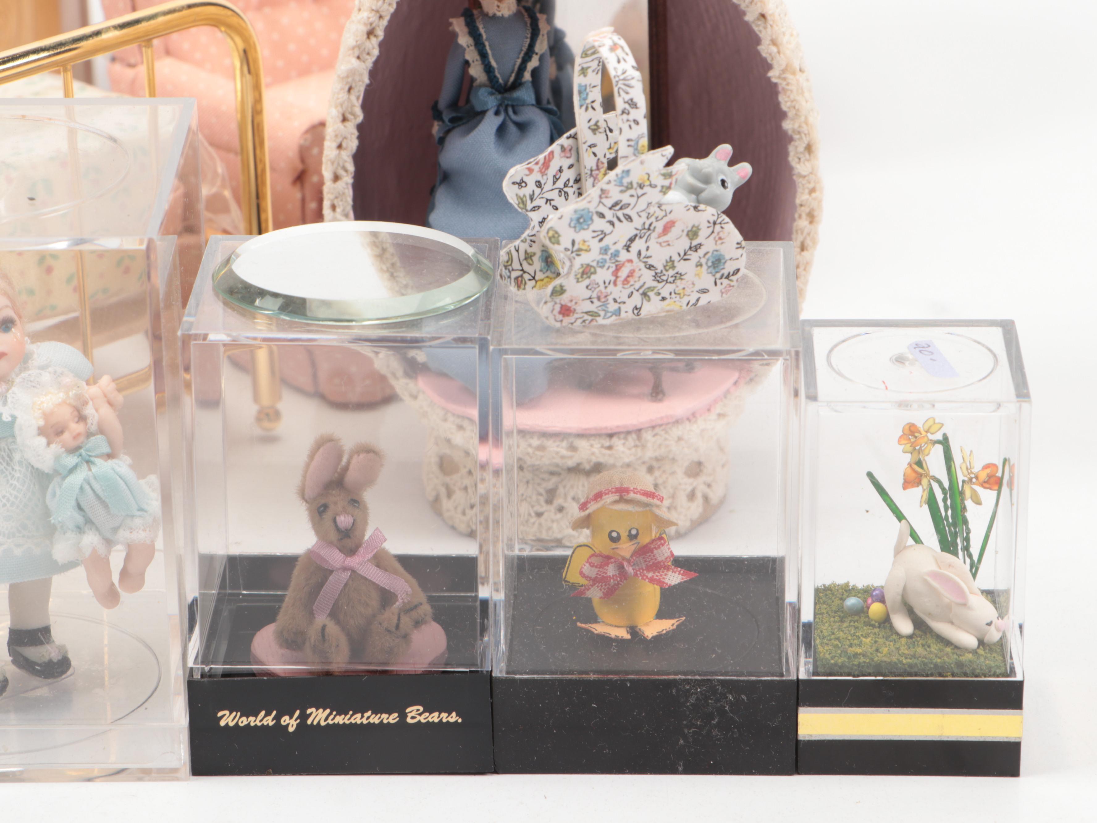 Egg Diorama with Easter-Themed Dioramas and Porcelain Dolls