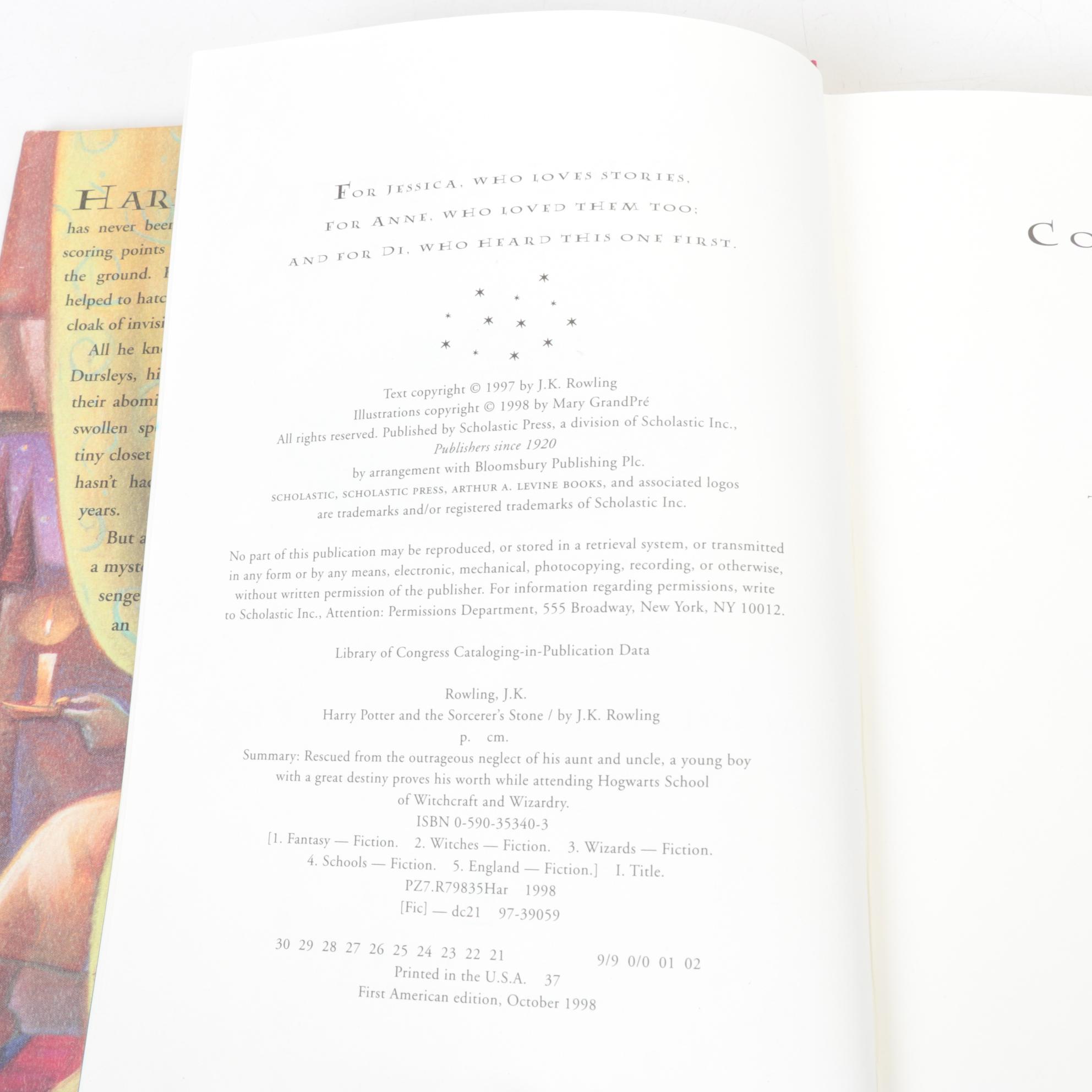 First American Edition "Harry Potter" Complete Series by J. K. Rowling