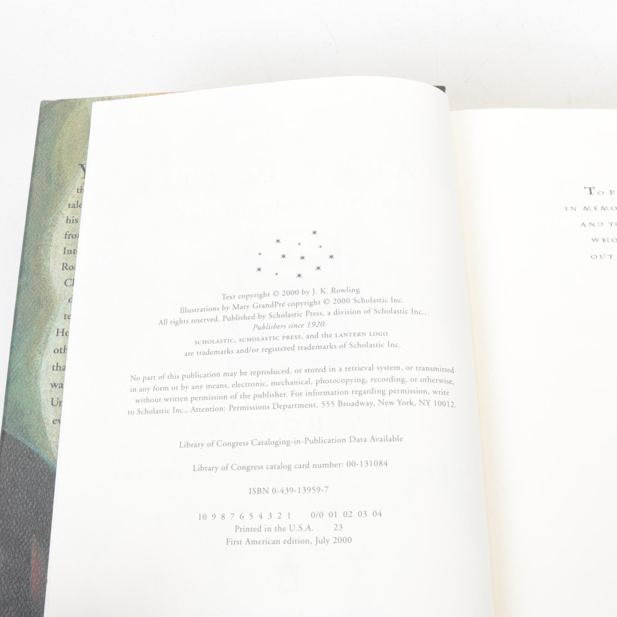 First American Edition "Harry Potter" Complete Series by J. K. Rowling