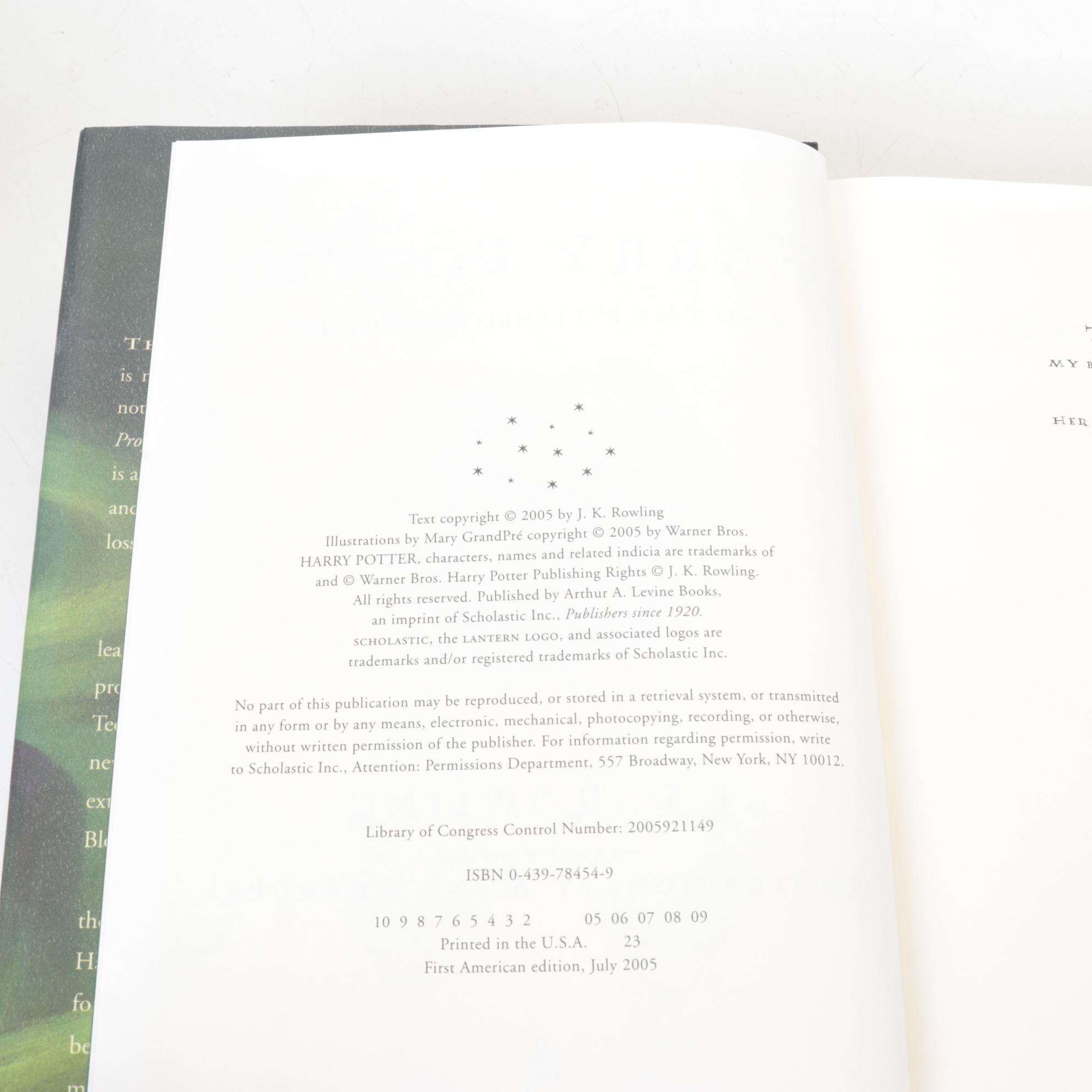 First American Edition "Harry Potter" Complete Series by J. K. Rowling