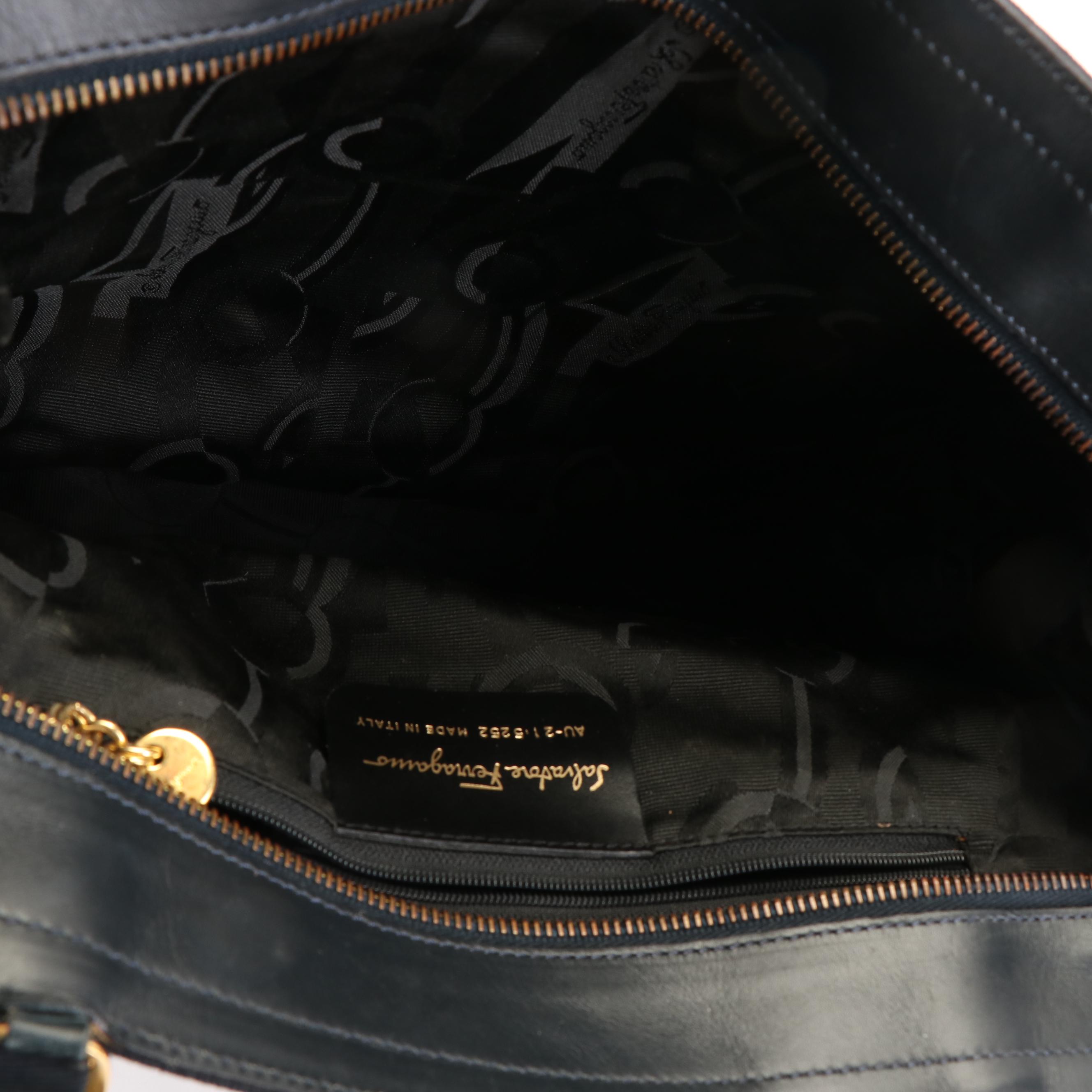 Salvatore Ferragamo Grosgrain Ribbon Tiered Chain Shoulder Bag