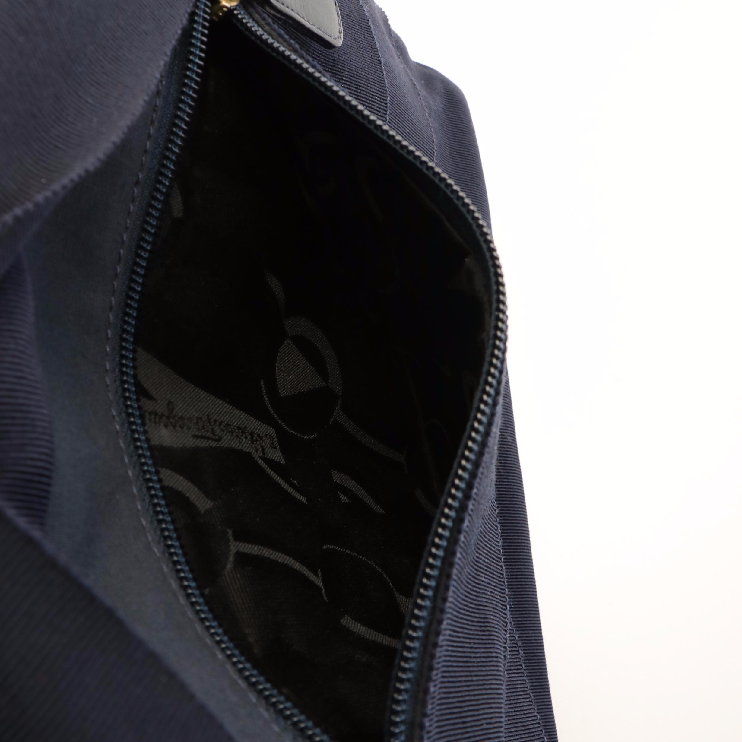 Salvatore Ferragamo Grosgrain Ribbon Tiered Chain Shoulder Bag