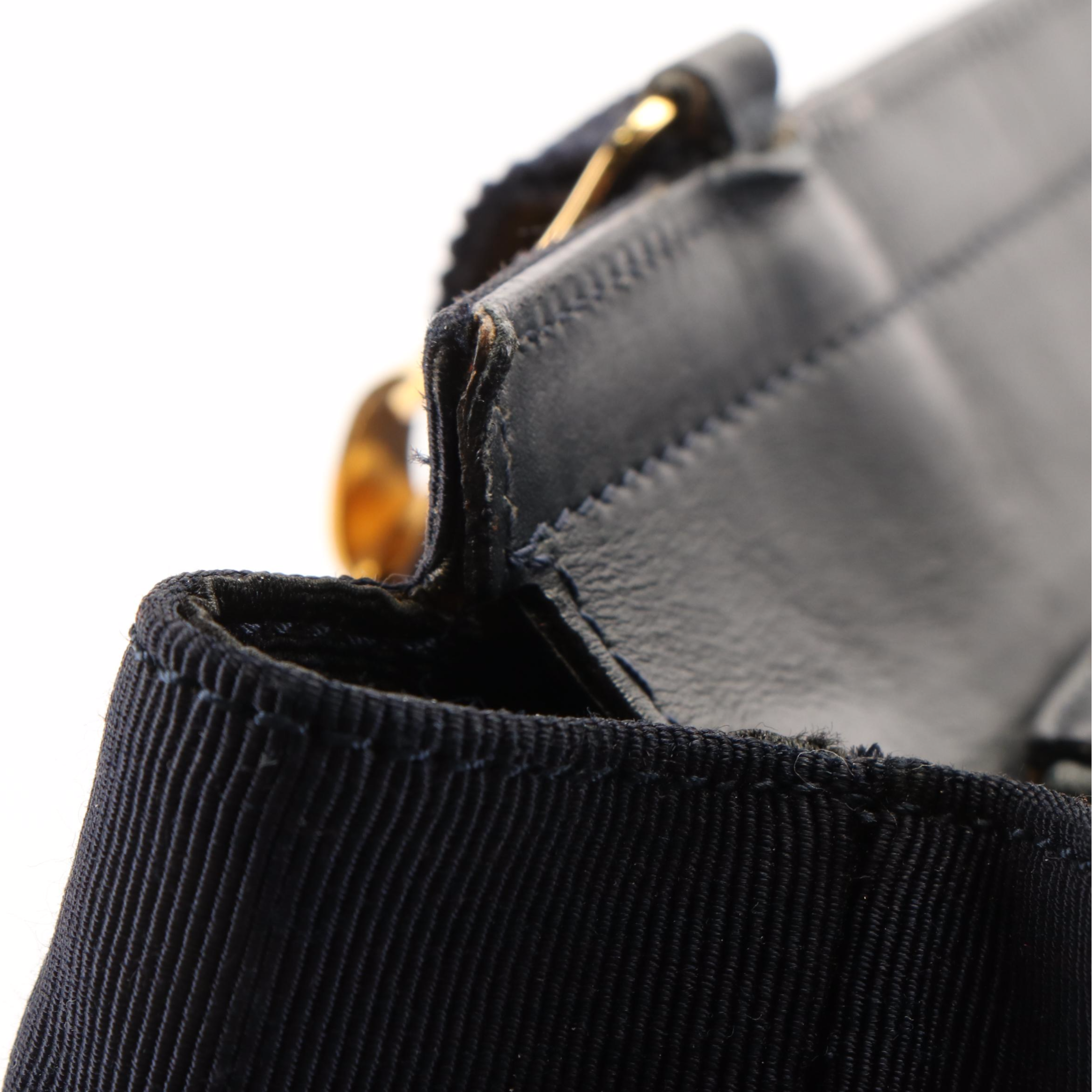 Salvatore Ferragamo Grosgrain Ribbon Tiered Chain Shoulder Bag