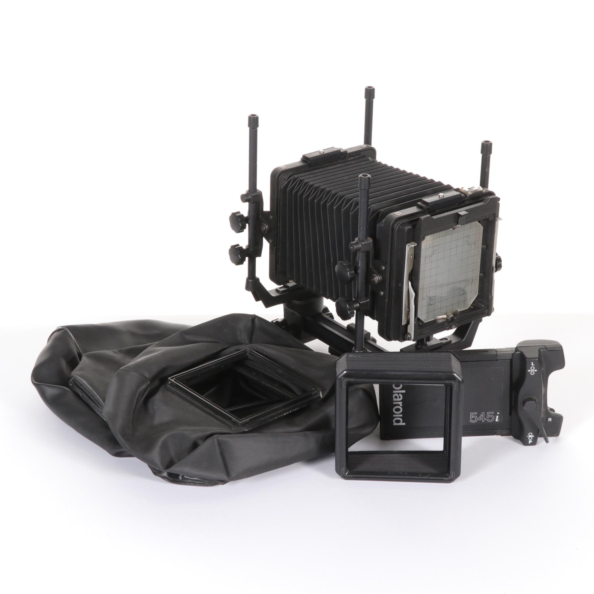 Calumet Large Format Film Monorail Camera Body with Polaroid 545i Film Holder