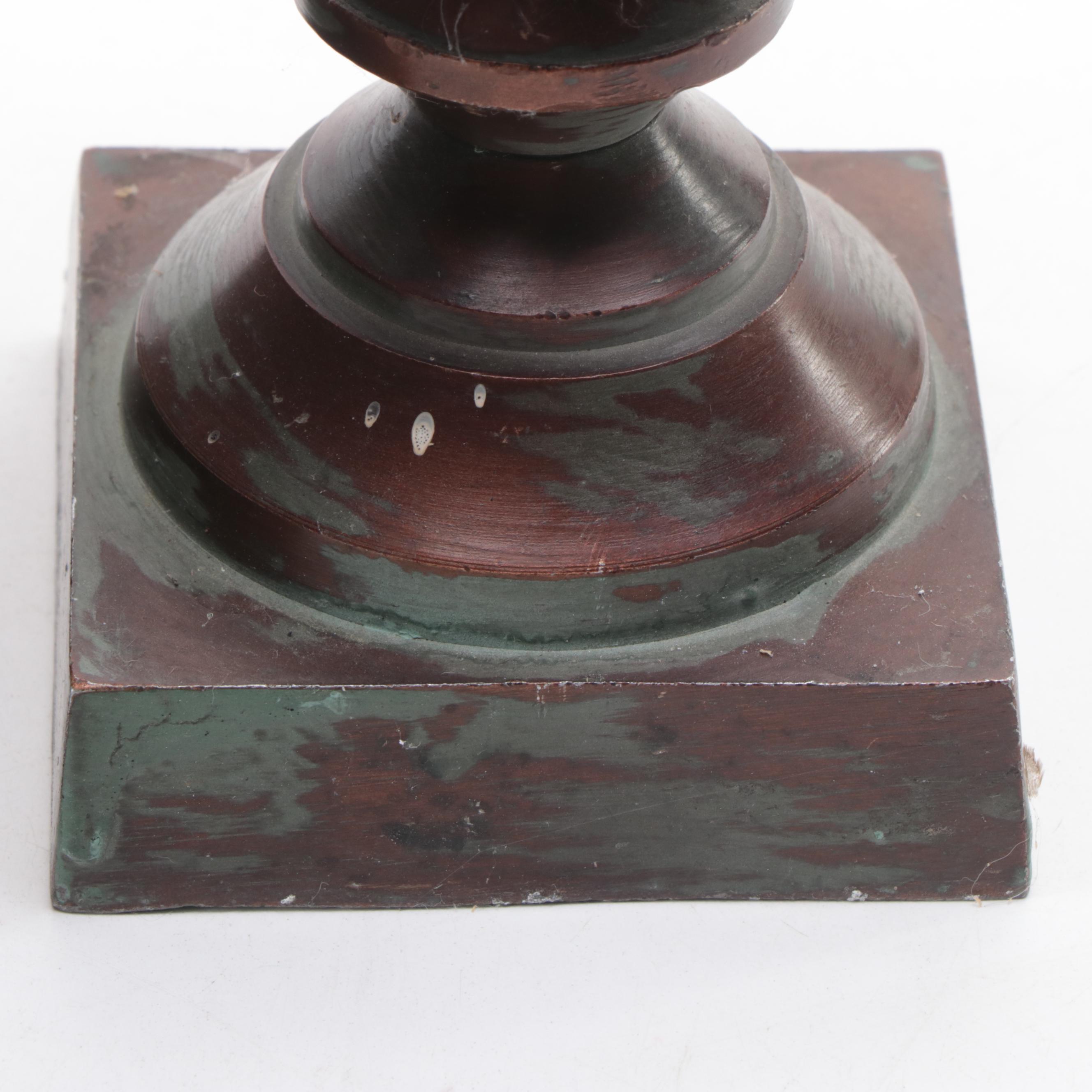 Forced Patina Cast Metal Decorative Finials