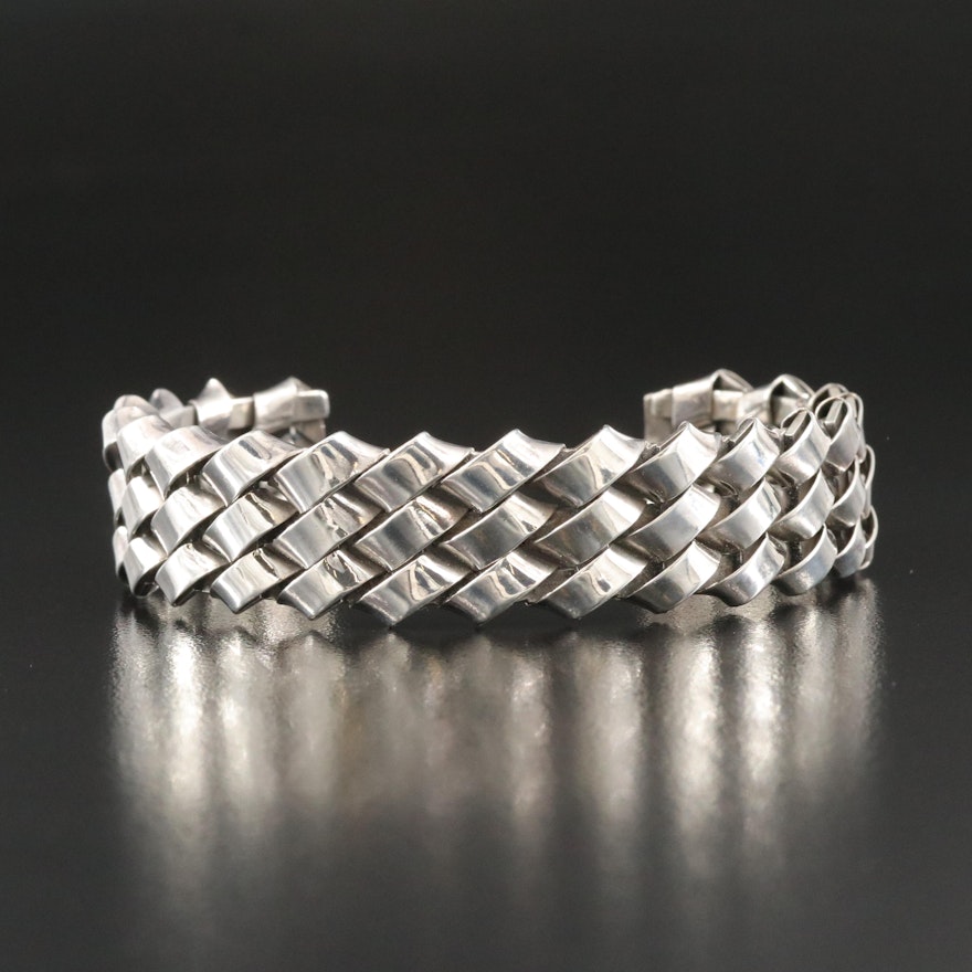 Mexican Sterling Braided Cuff