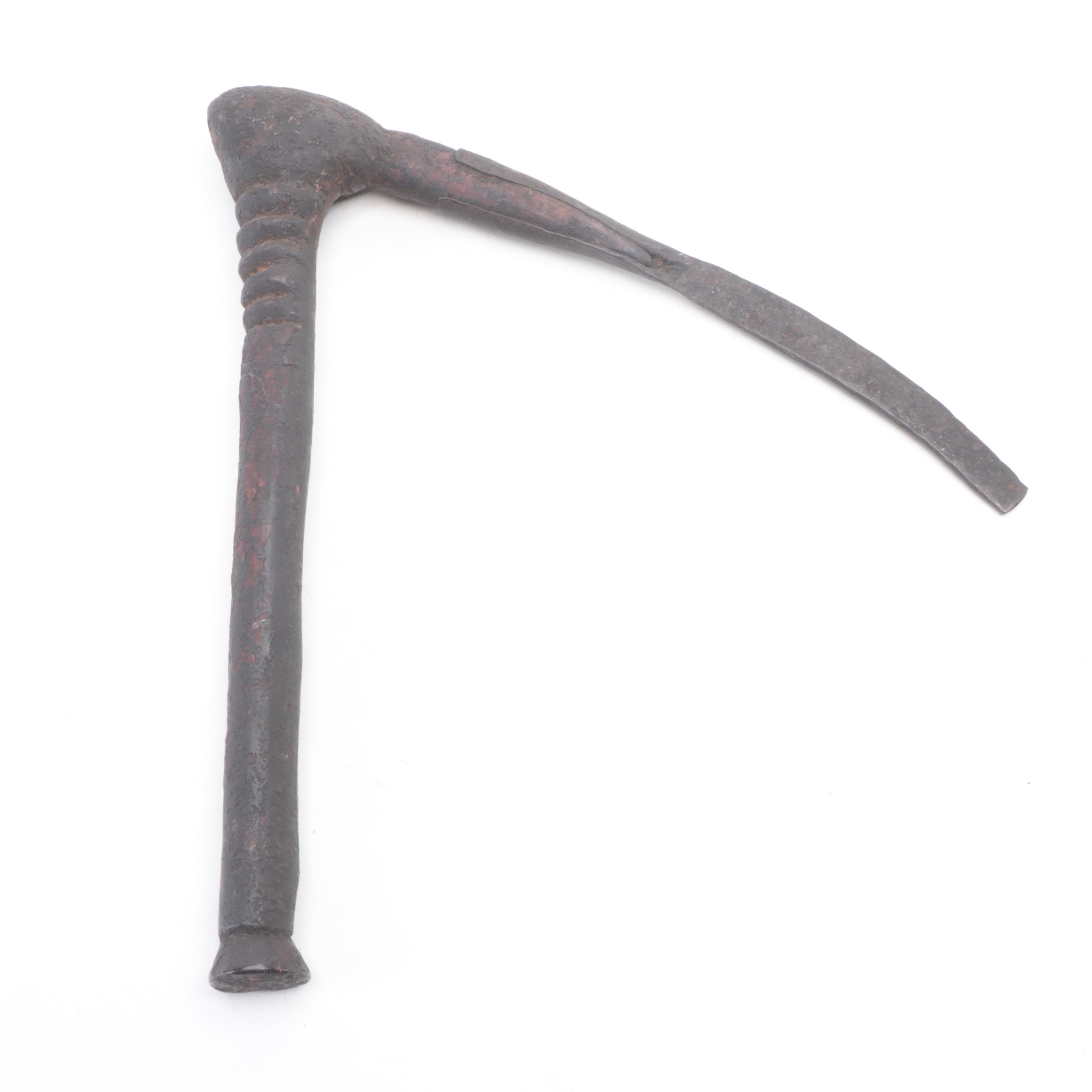 Souvenir Tuareg Dagger With Hand Scythe, Yoruba "Ada Ogun", Luba Spear, More